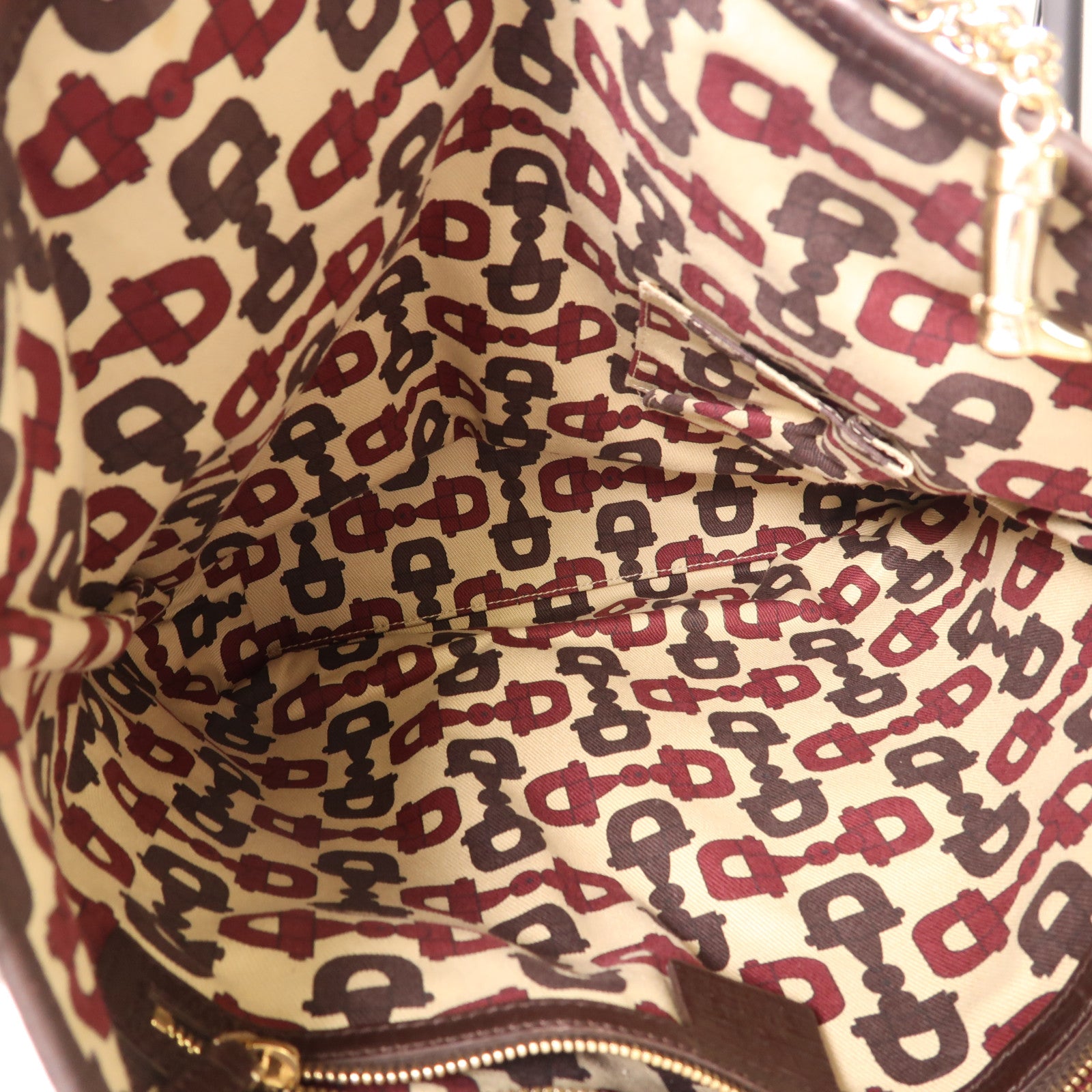GUCCI 帆布Shoulder Tote金扣肩背袋/手挽袋