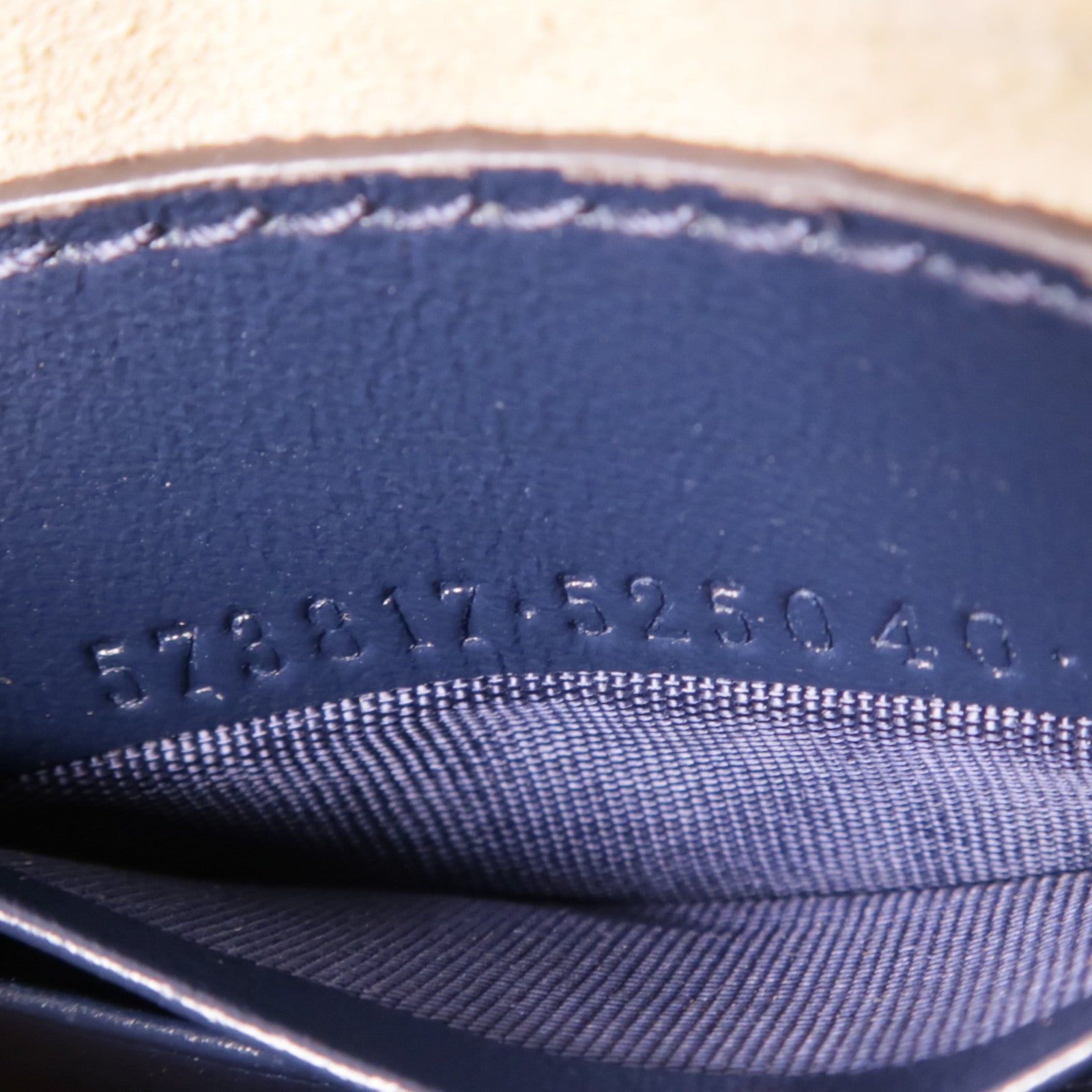 GUCCI GG SHW Chain Shoulder Bag 573817 Calfskin Leather Navy