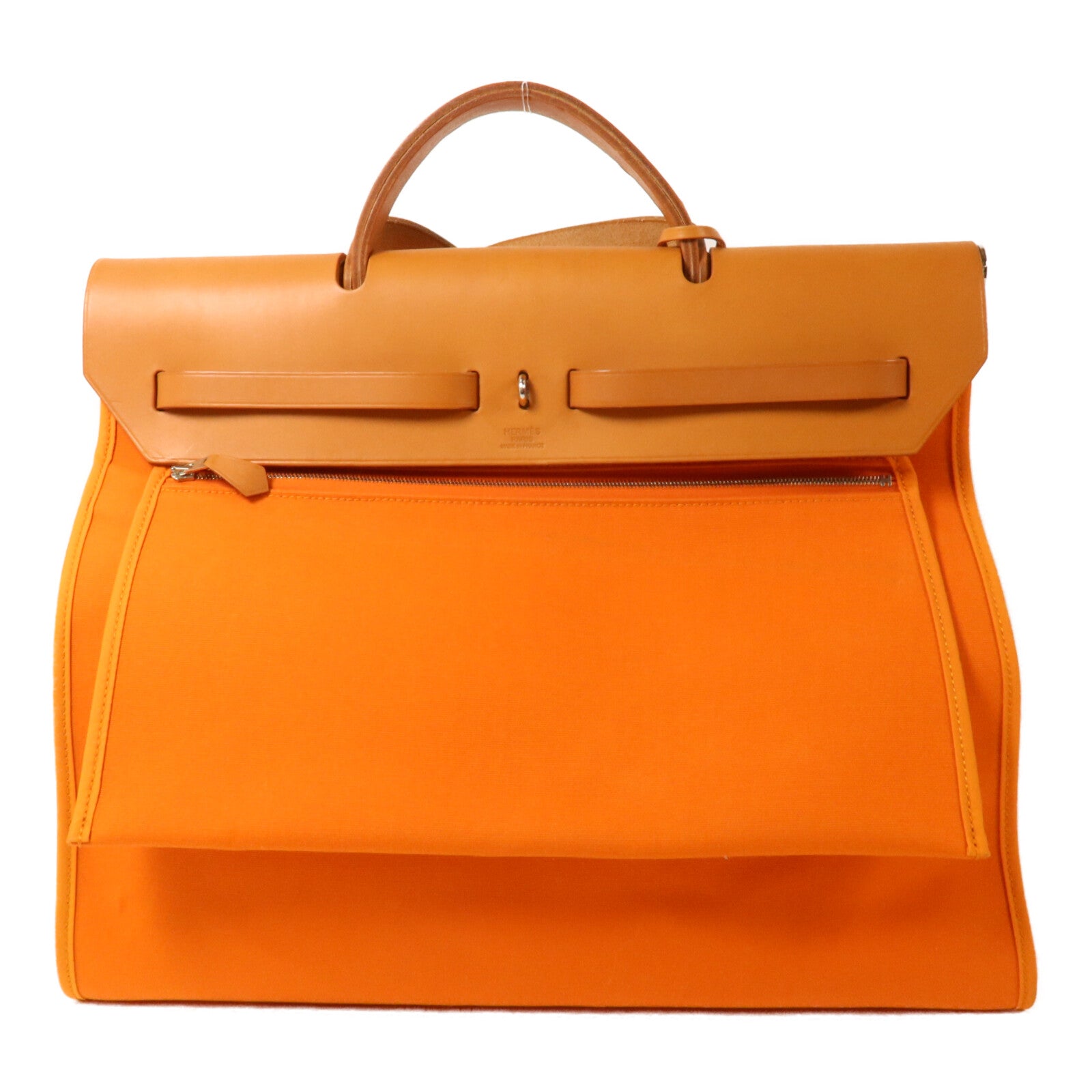 HERMES 帆布Herbag MM手挽肩背兩用袋Orange