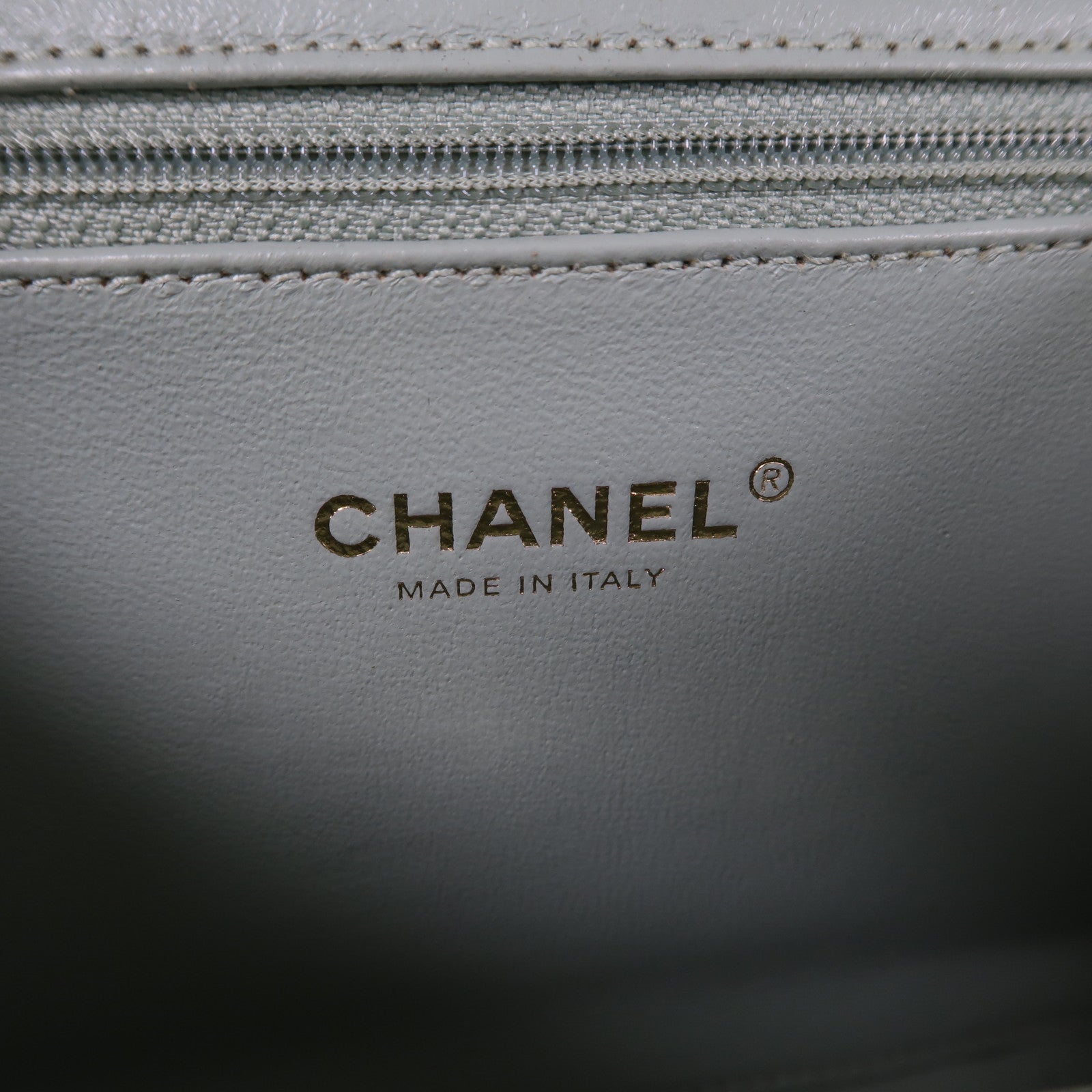 CHANEL 【激減優惠】菱格Caviar皮革Vanity Case金扣手挽鏈帶肩背兩用袋綠色
