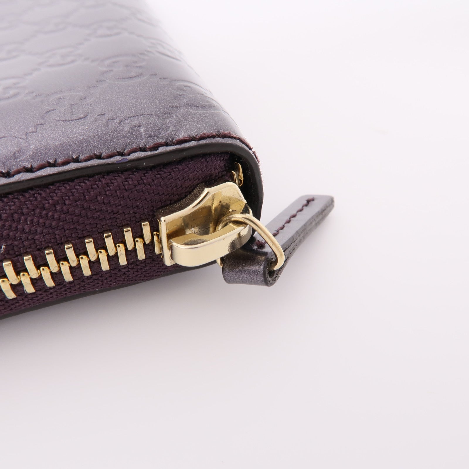 GUCCI 漆皮皮革Card Case金扣卡片套紫色