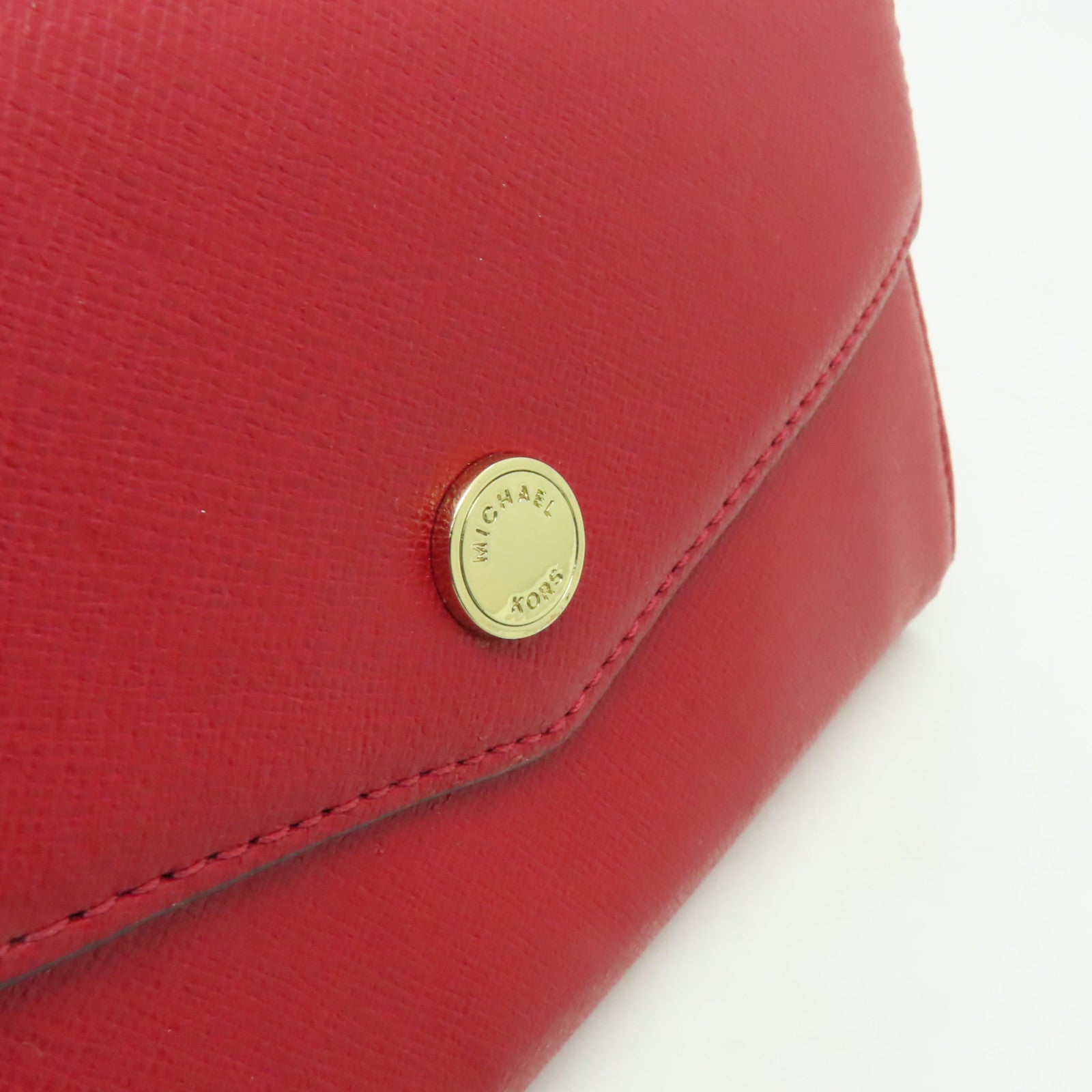 Michael Kors 【激減優惠】牛皮皮革Shoulder Bag金扣鏈帶肩背袋紅色