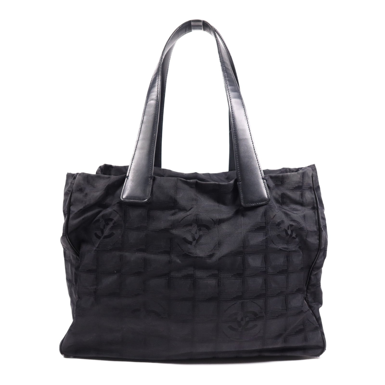 CHANEL 尼龍New Travel Line金扣手挽袋