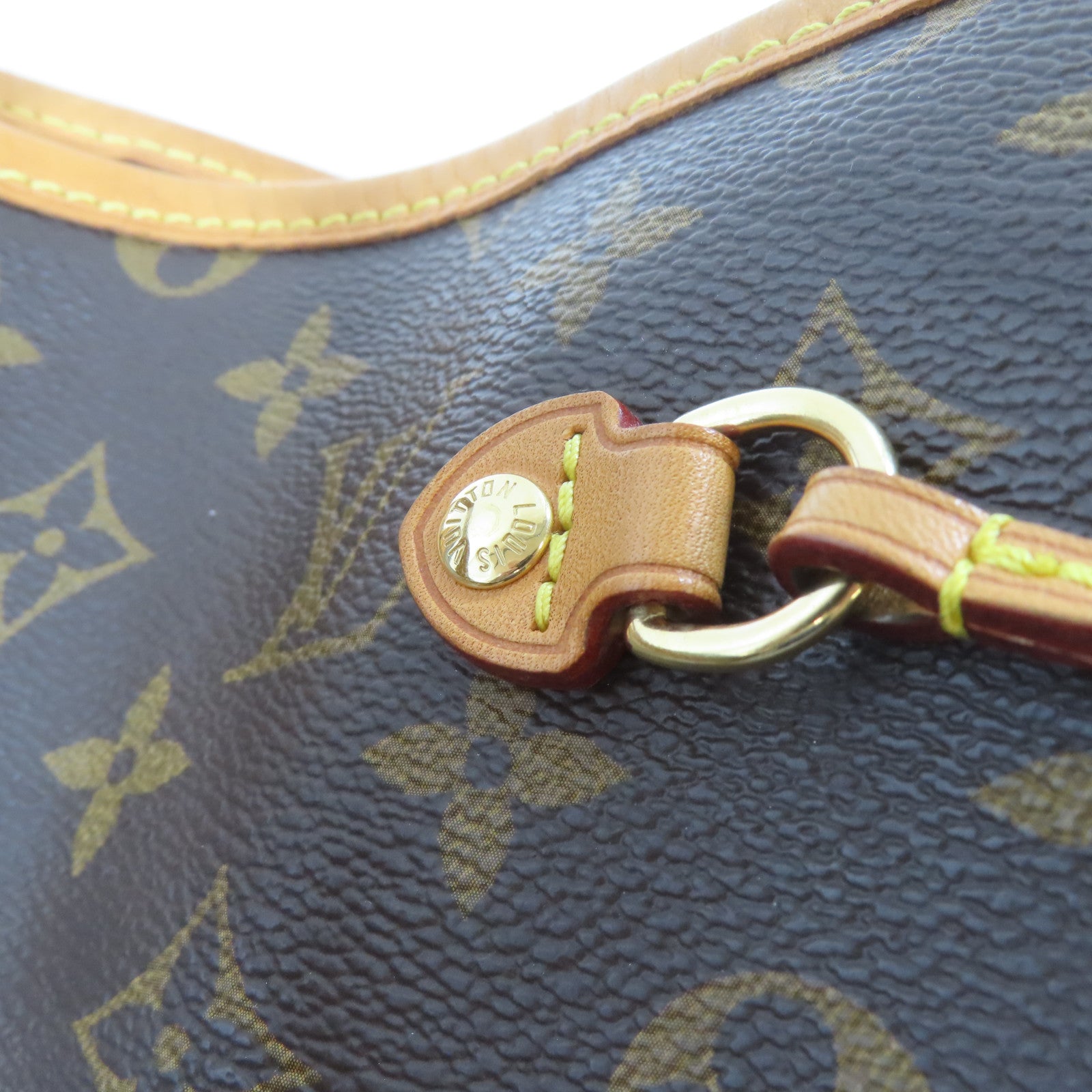 LOUIS VUITTON Monogram Neverfull GM金扣手挽袋啡色