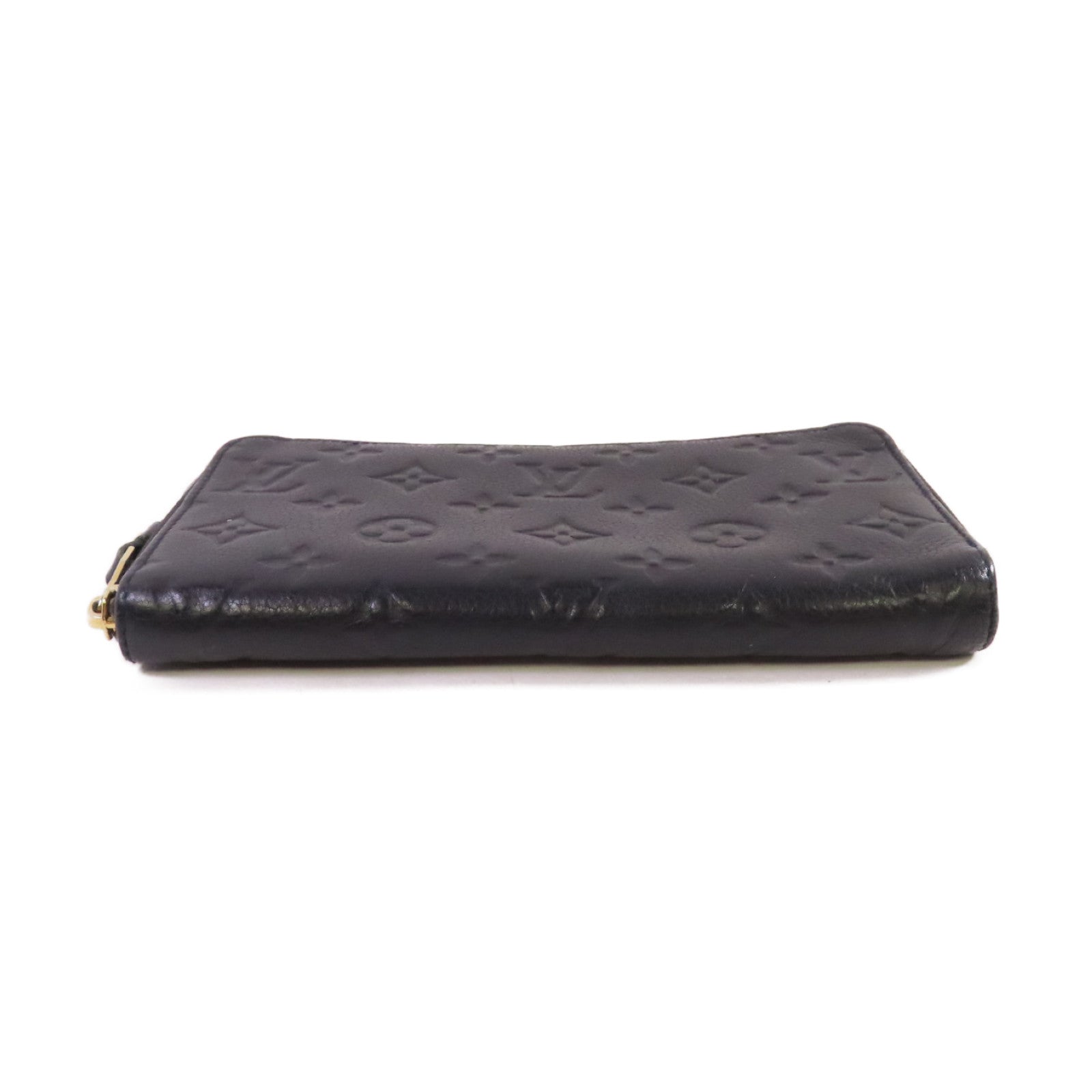 LOUIS VUITTON Monogram Empreinte Zipper Long Wallet金扣拉鏈長錢包黑色