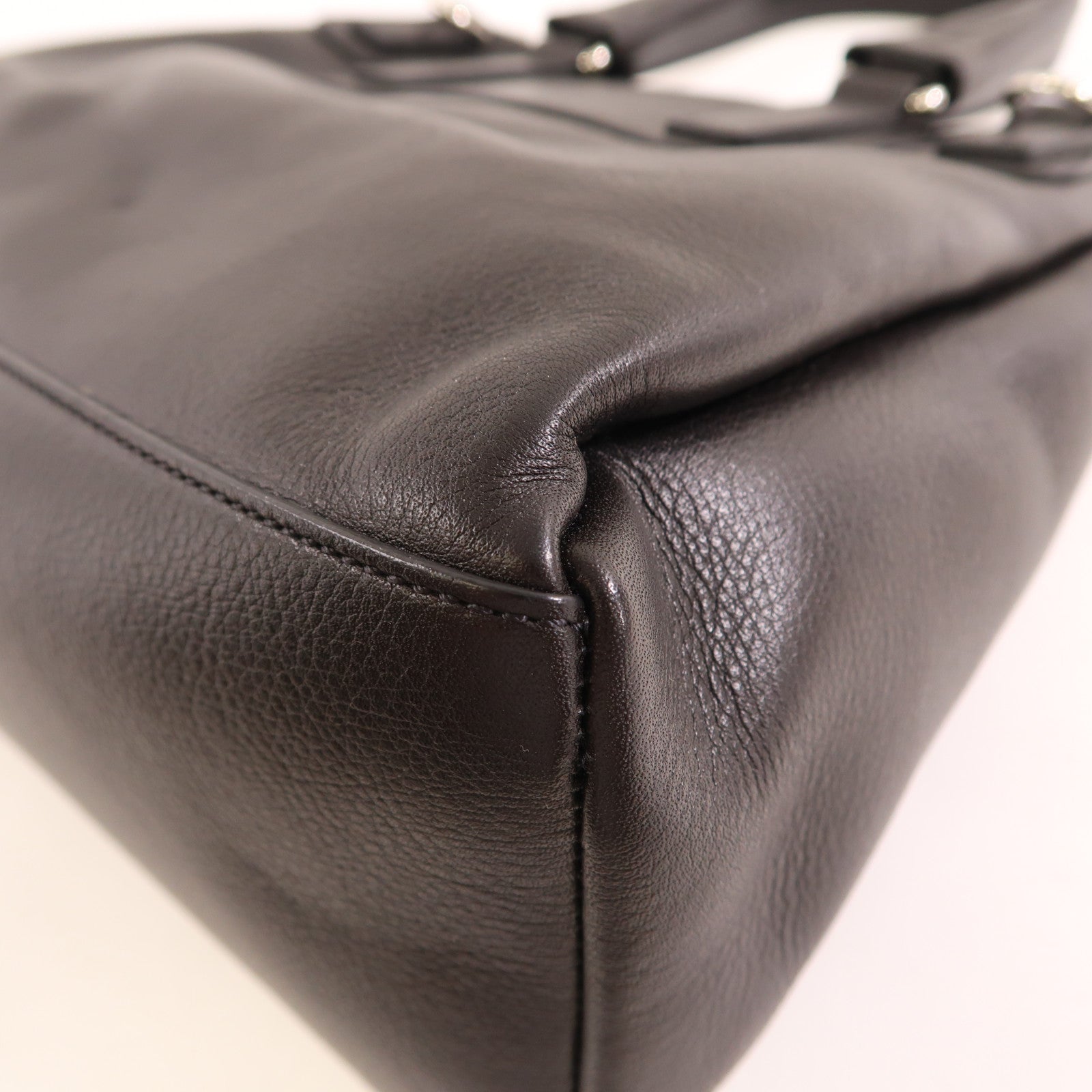 GIVENCHY 牛皮皮革2 Way Shoulder銀扣手挽肩背兩用袋