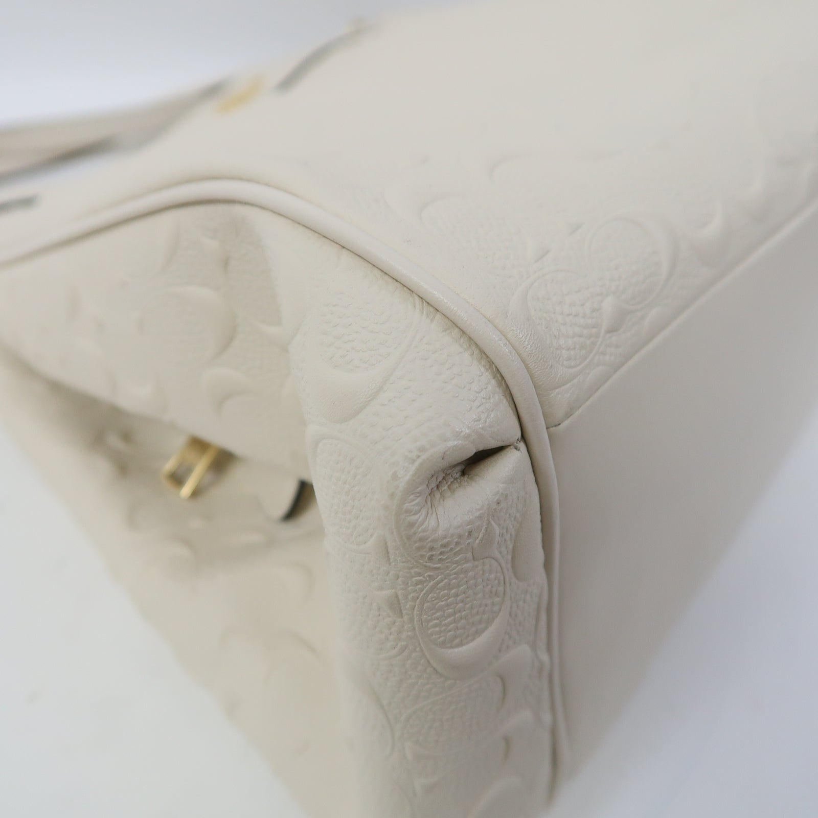 COACH 牛皮皮革Shoulder Bag金扣肩背袋白色