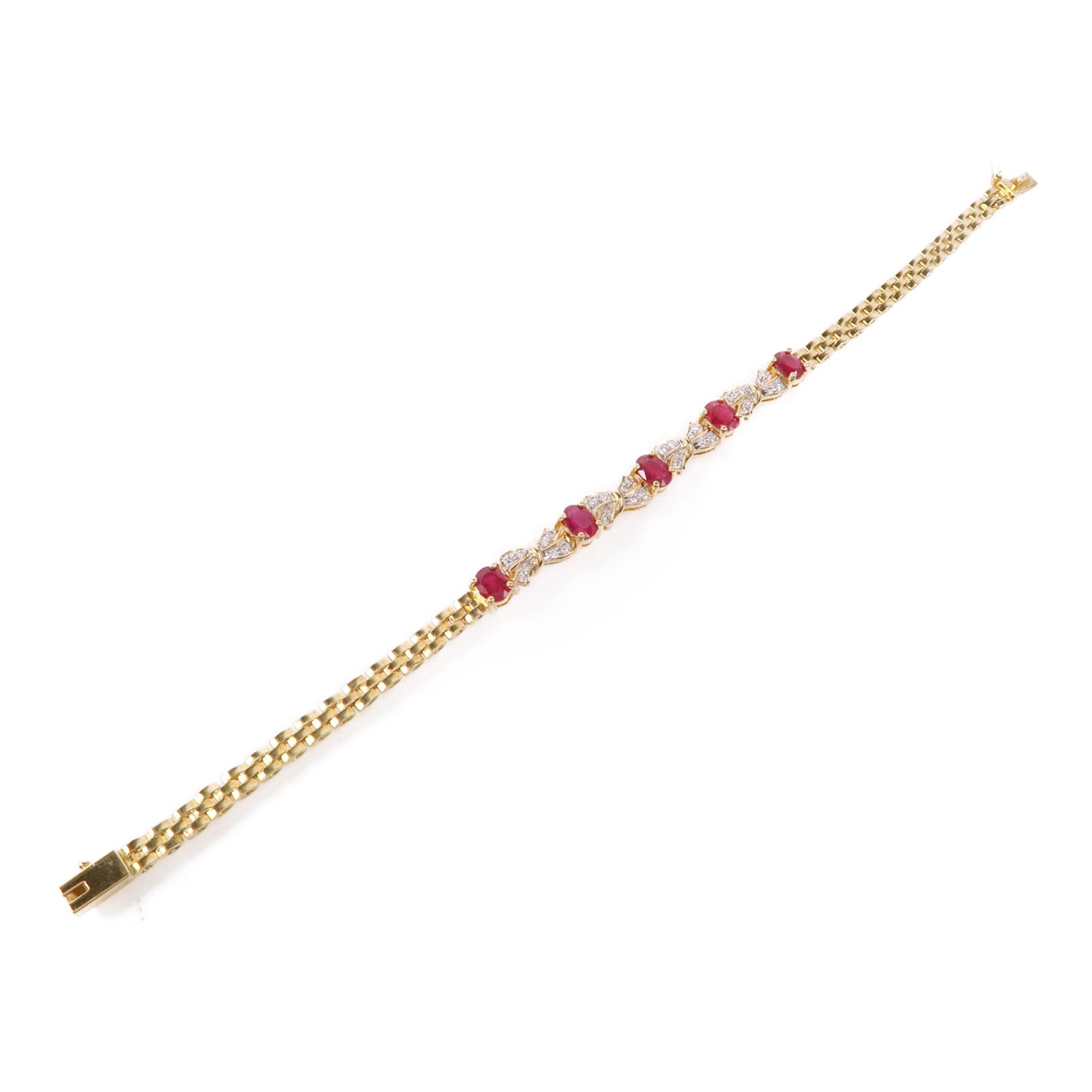 JEWELRY 18K黃金Ruby/Diamond Bracelet紅寶石/鑽石手鏈