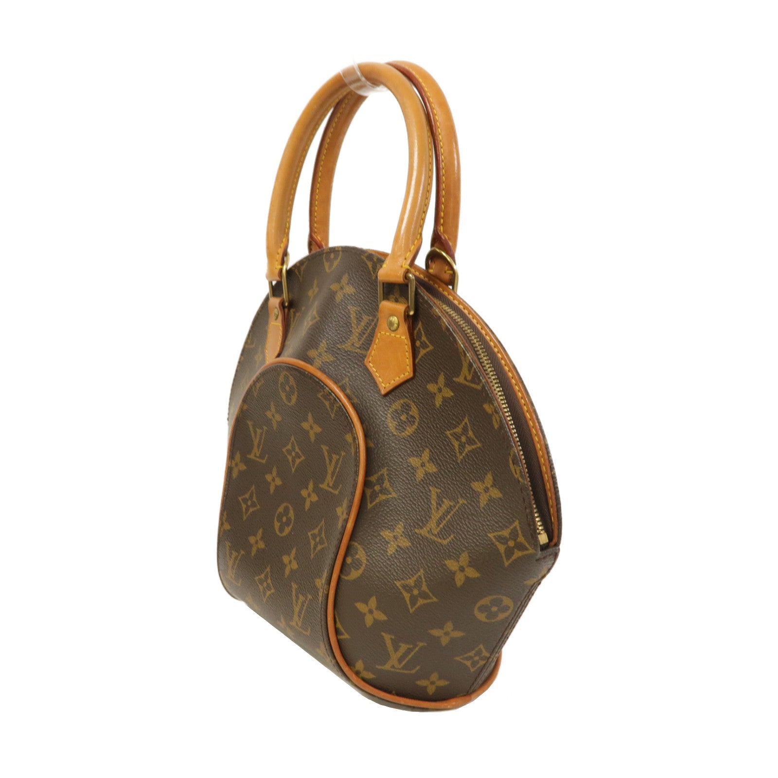 LOUIS VUITTON Monogram Elipse PM金扣手挽袋啡色