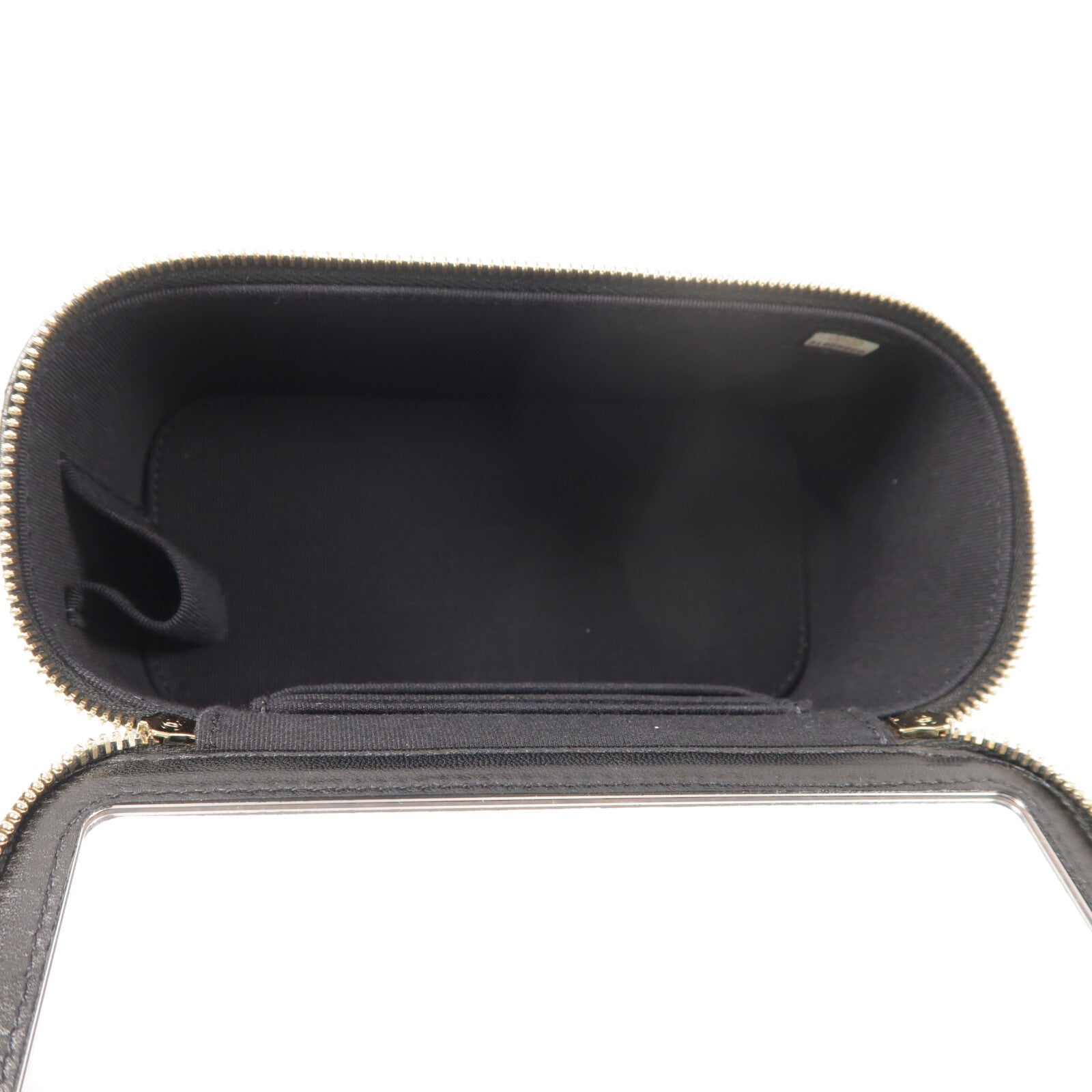 CHANEL 羊皮皮革Top Handle Vanity Case金扣鏈帶手挽肩背兩用袋