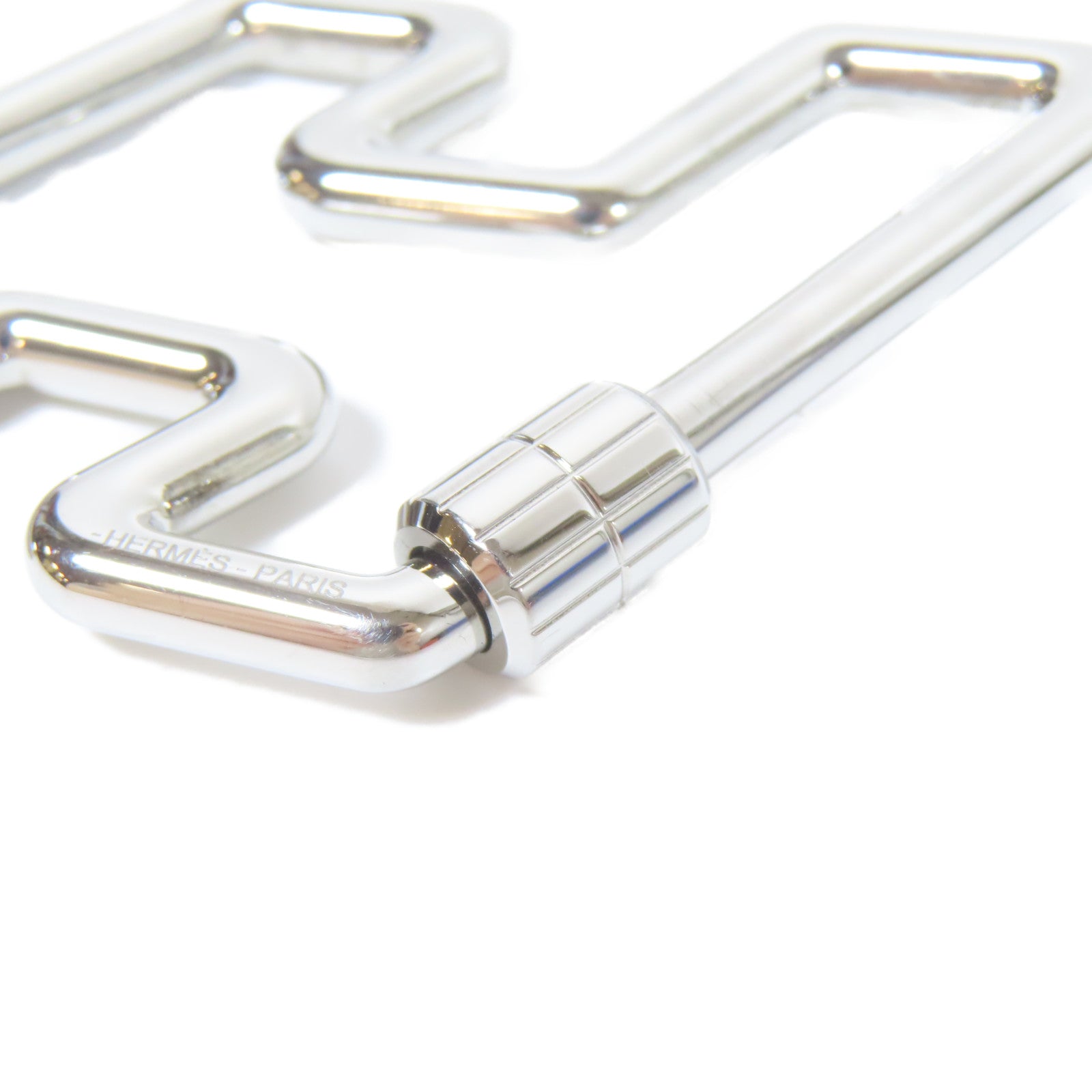 HERMES 金屬H Too Speed Key Ring鑰匙圈銀色