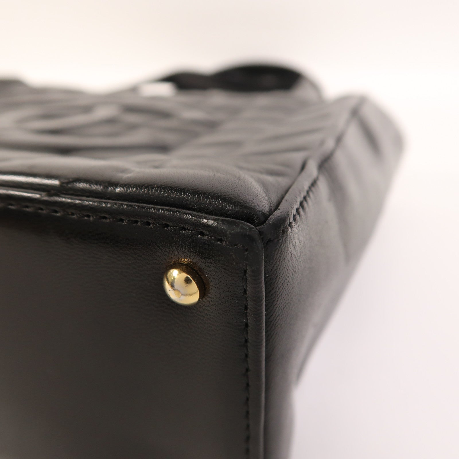 CHANEL 牛皮皮革Vintage Shoulder Bag金扣肩背袋