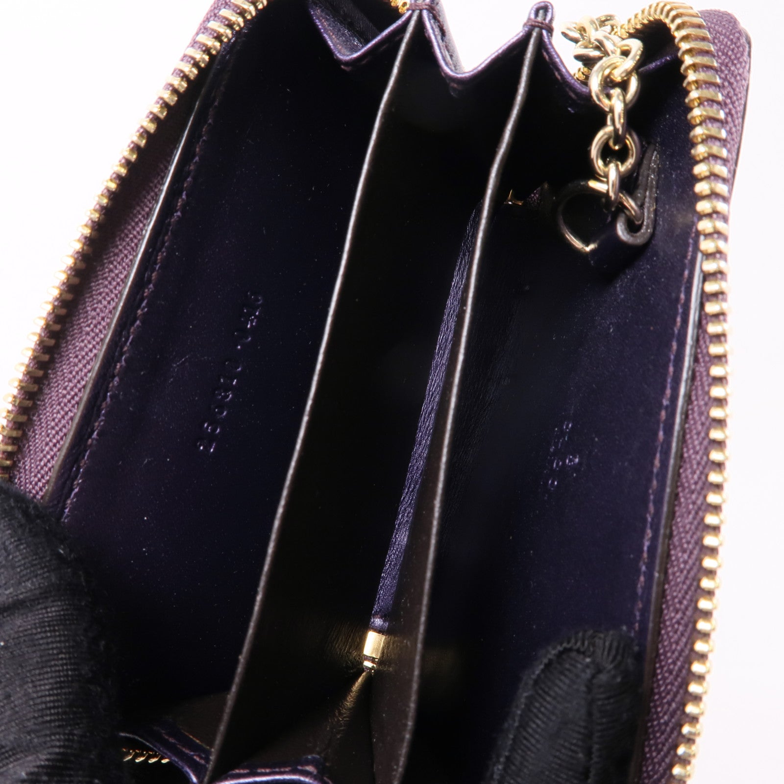 GUCCI 漆皮皮革Card Case金扣卡片套紫色