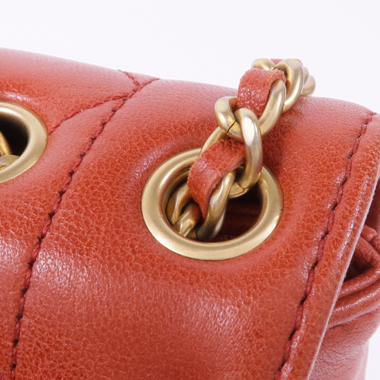 CHANEL 牛皮皮革Chain Shoulder Bag金扣鏈帶肩背袋