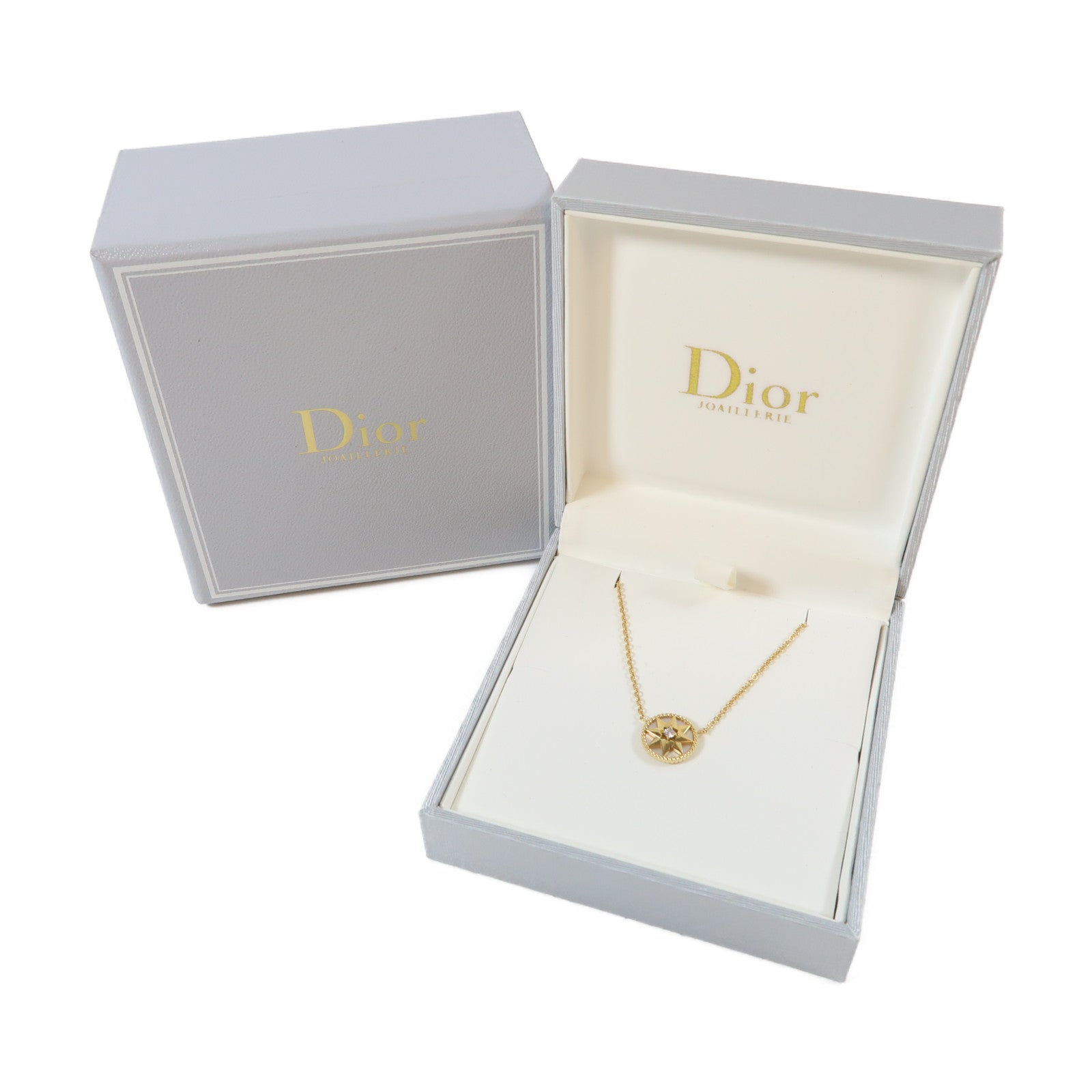 Dior 18K黃金Rose Des Vents項鍊#42cm