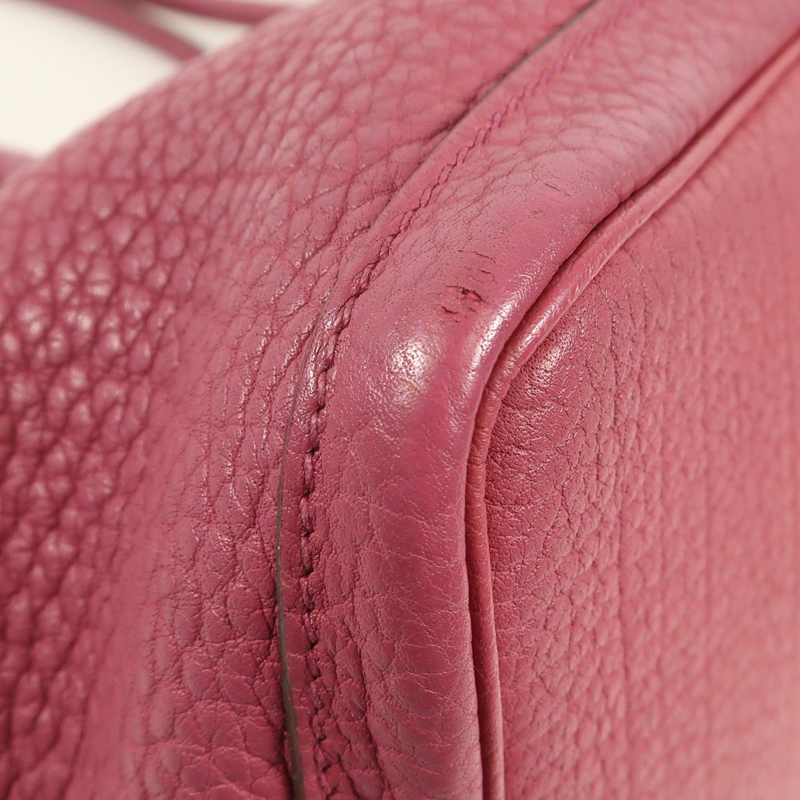 HERMES Fjord皮革Garden Party PM銀扣手挽袋Tosca