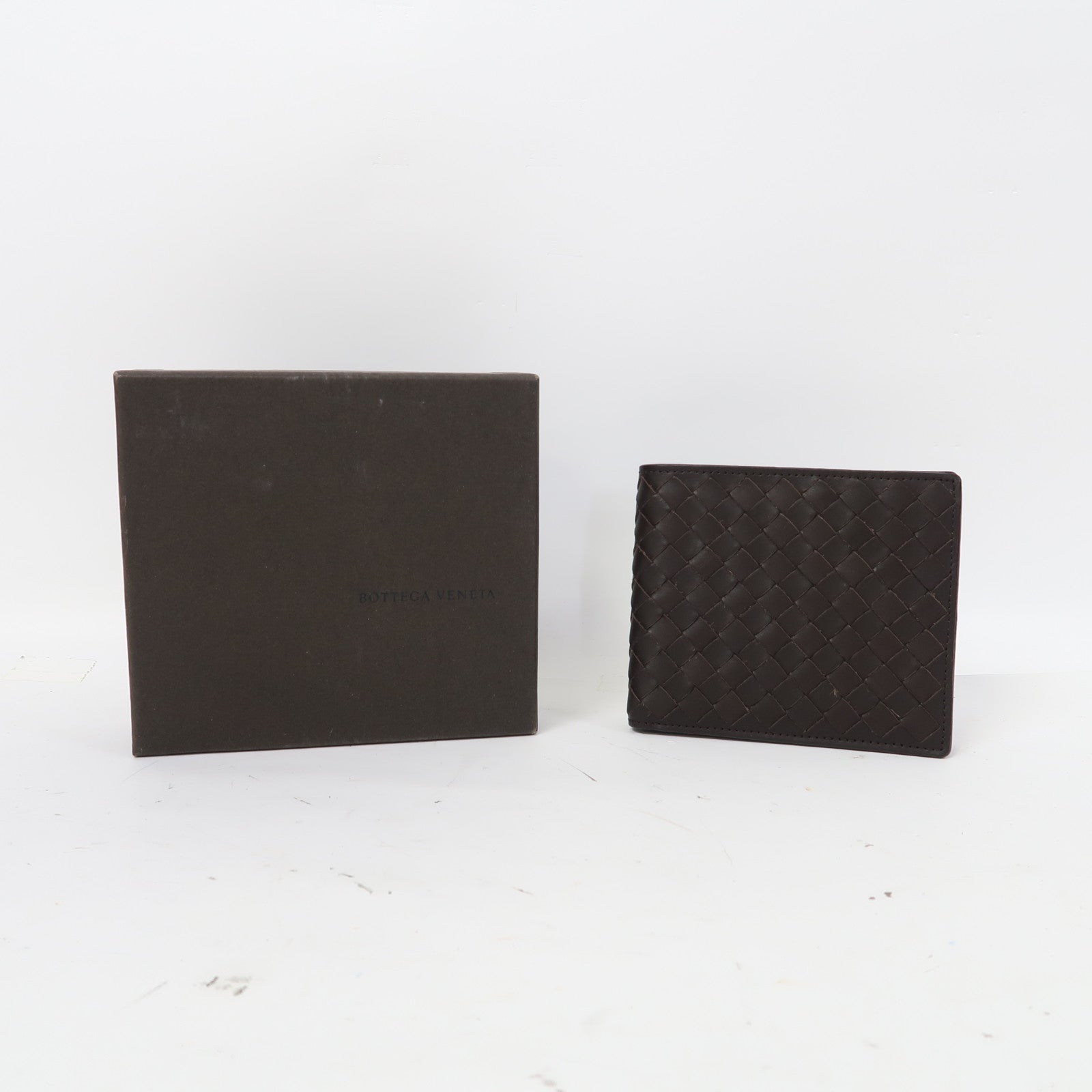 BOTTEGA VENETA 織紋牛皮皮革Wallet錢包啡色