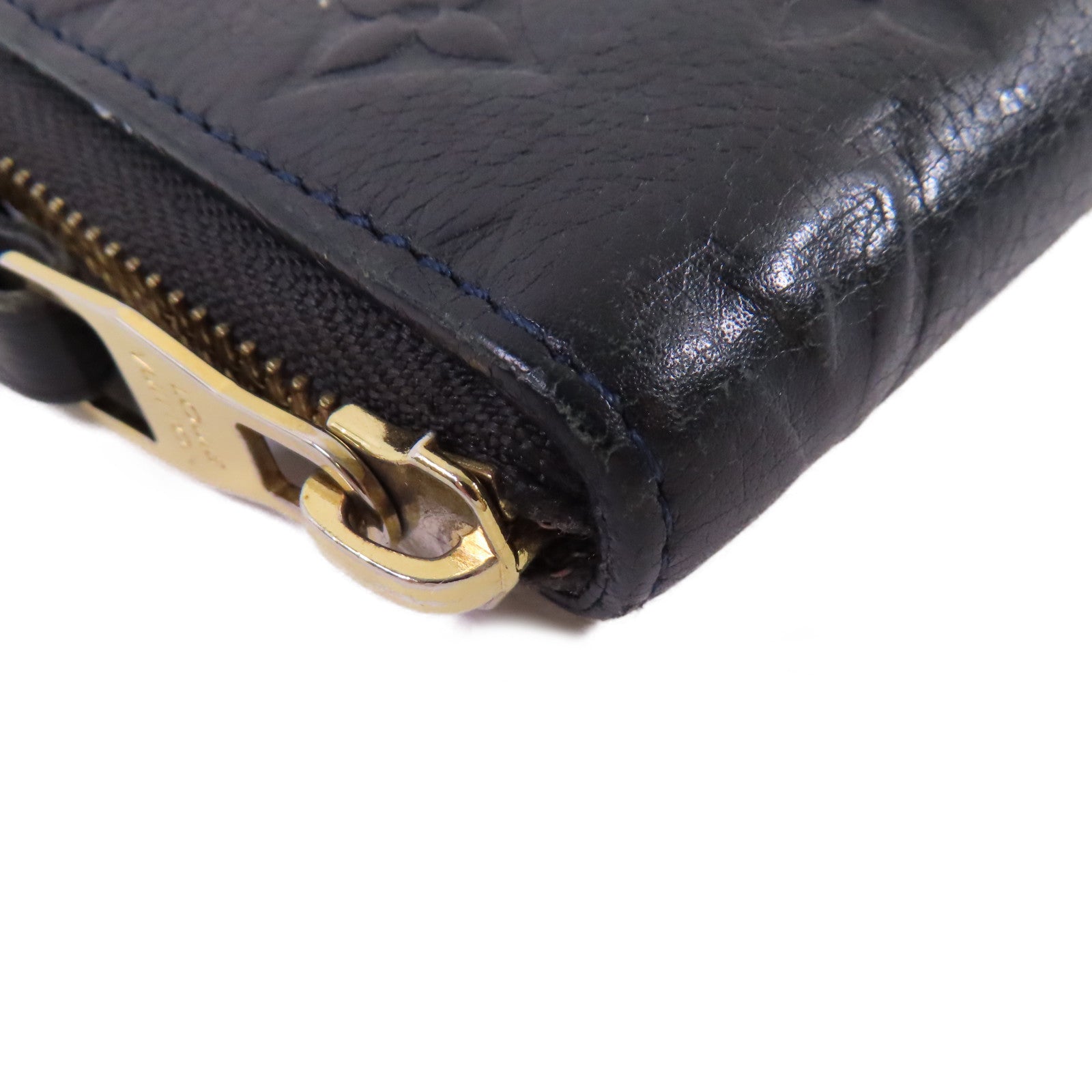 LOUIS VUITTON Monogram Empreinte Zipper Long Wallet金扣拉鏈長錢包黑色