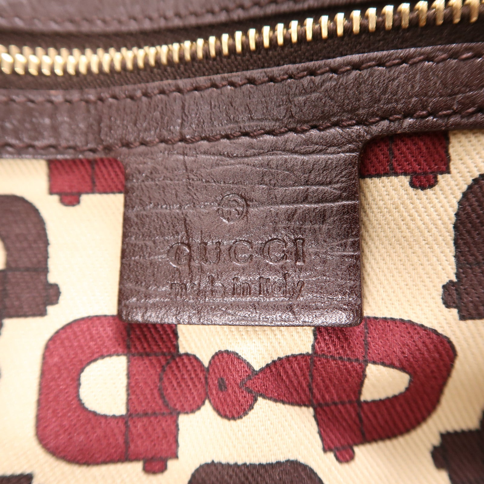 GUCCI 帆布Shoulder Tote金扣肩背袋/手挽袋