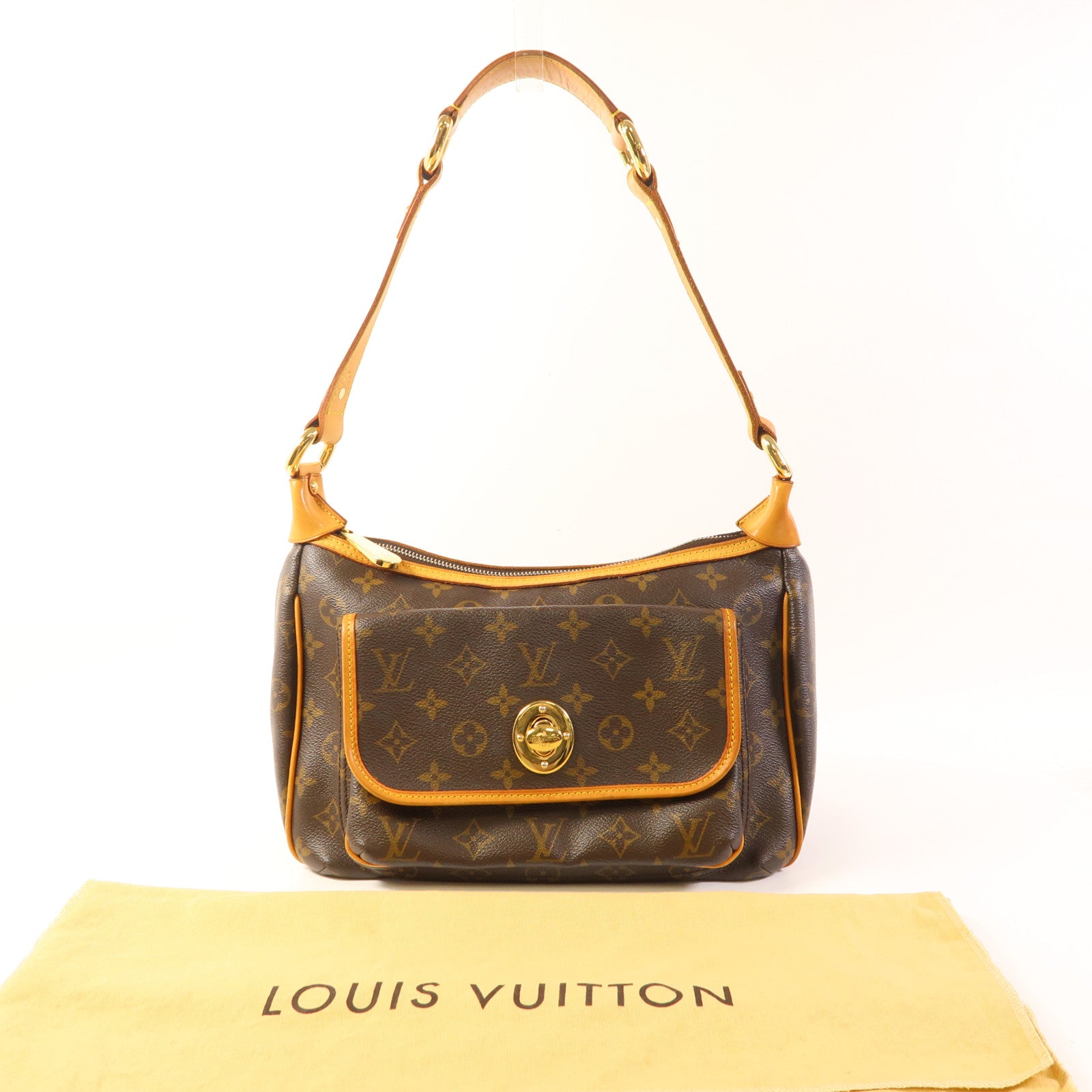 LOUIS VUITTON LV GHW Tikal GM Shoulder Bag Monogram M40077 Brown