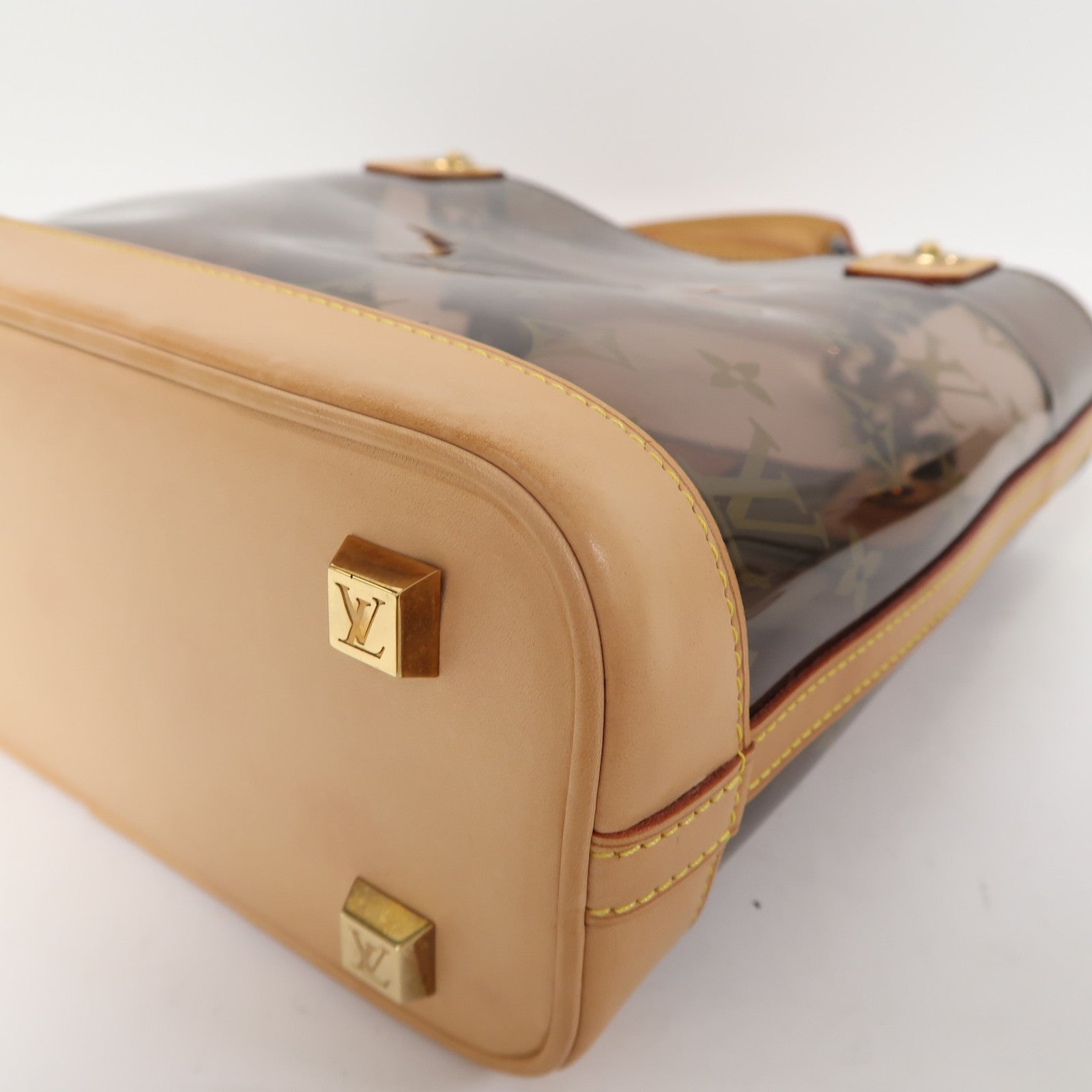 LOUIS VUITTON Monogram Vinyl Cabas Ambre PM金扣肩背袋啡色