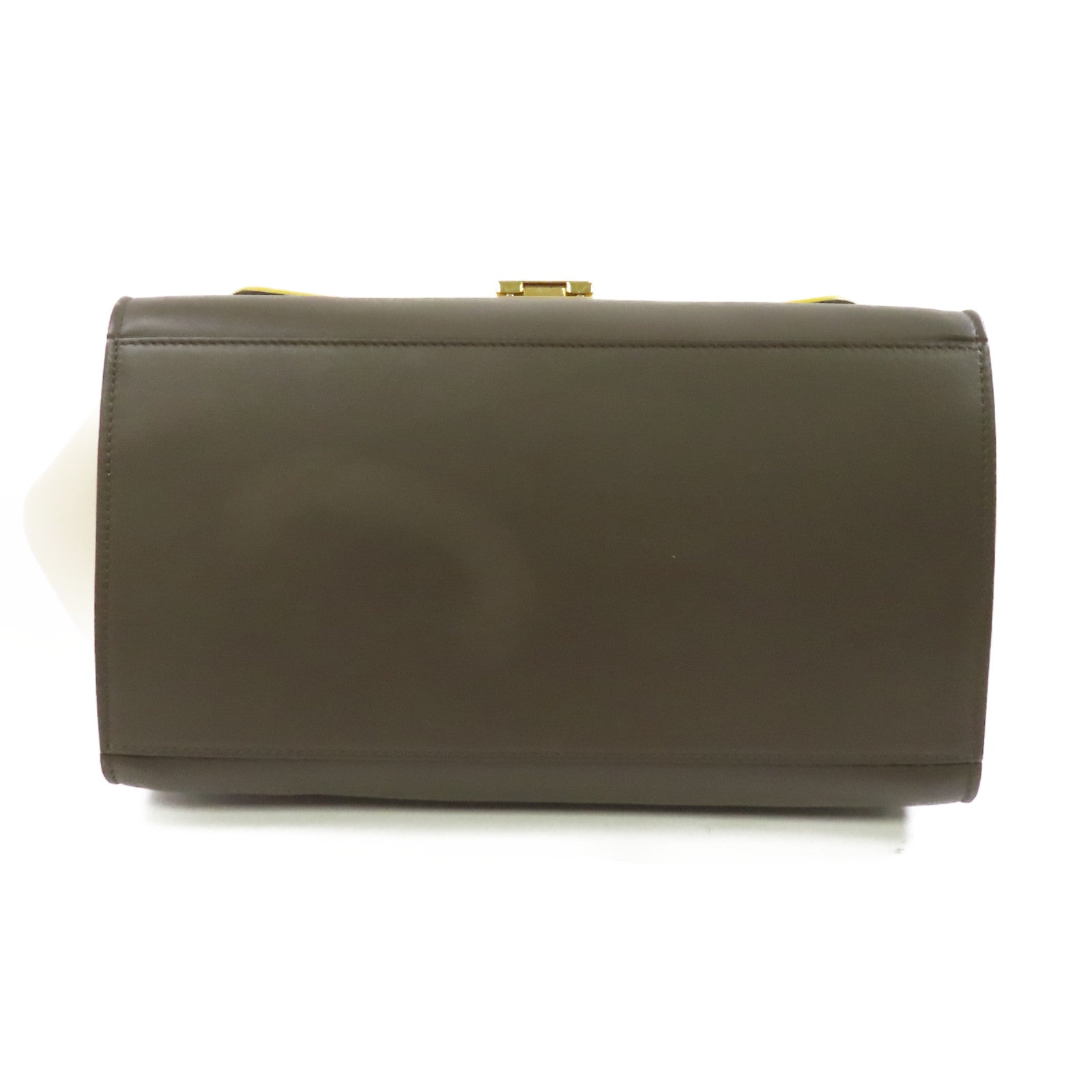 CELINE 牛皮皮革Tapeze金扣手挽肩背兩用袋啡色/黃色/米色