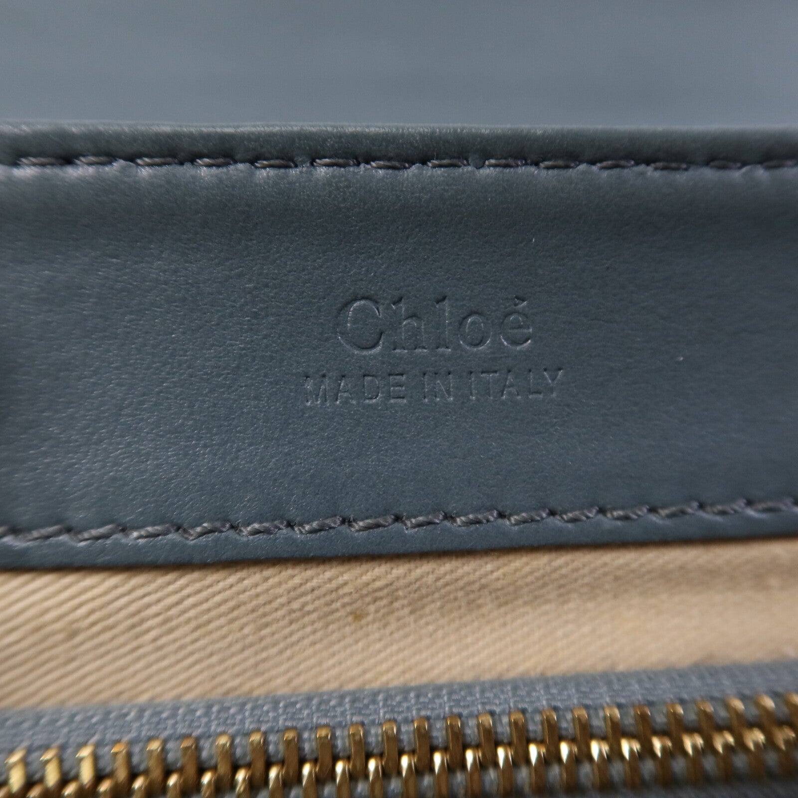 Chloe 牛皮皮革Small C Double Carry Bag金扣肩背袋