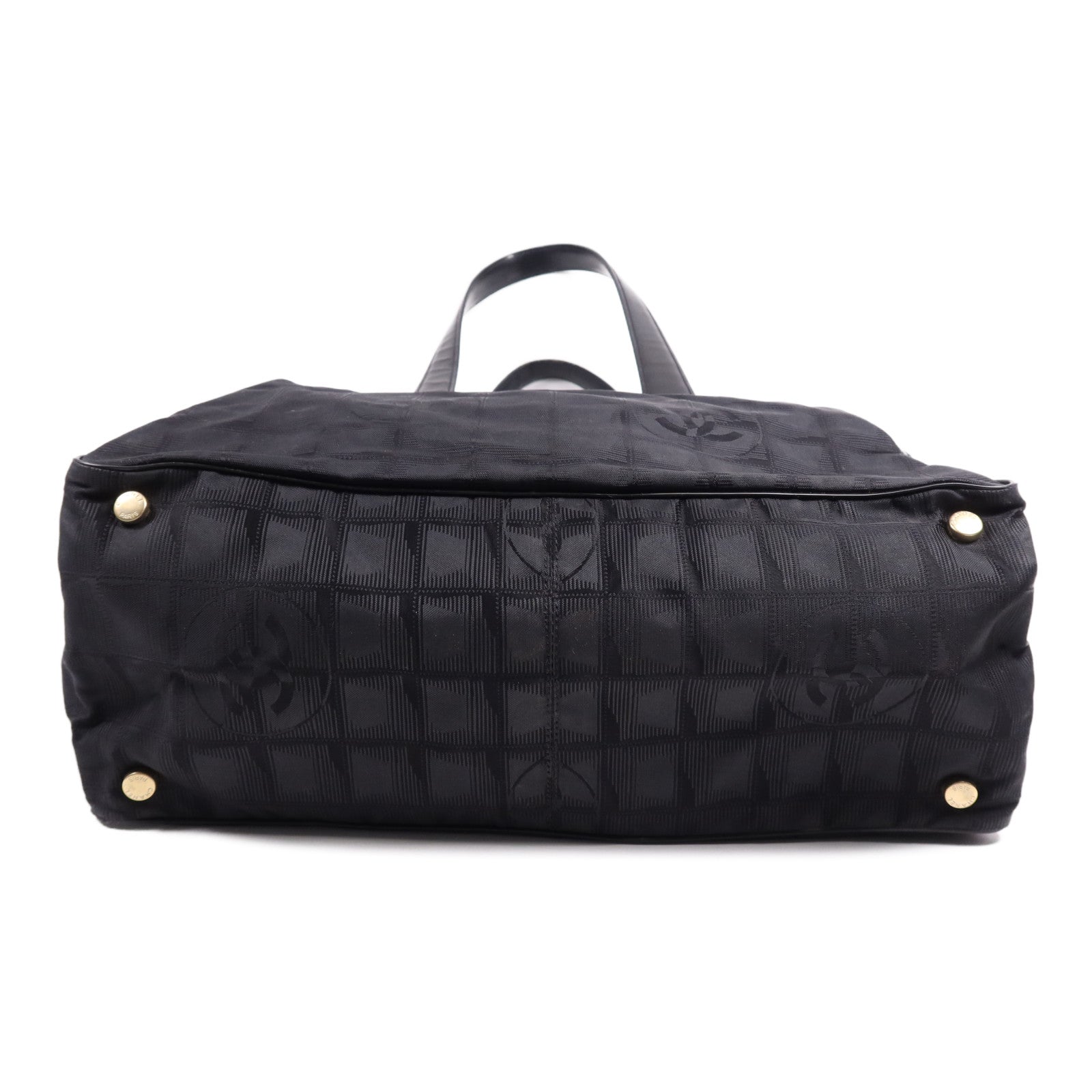 CHANEL 尼龍New Travel Line金扣手挽袋