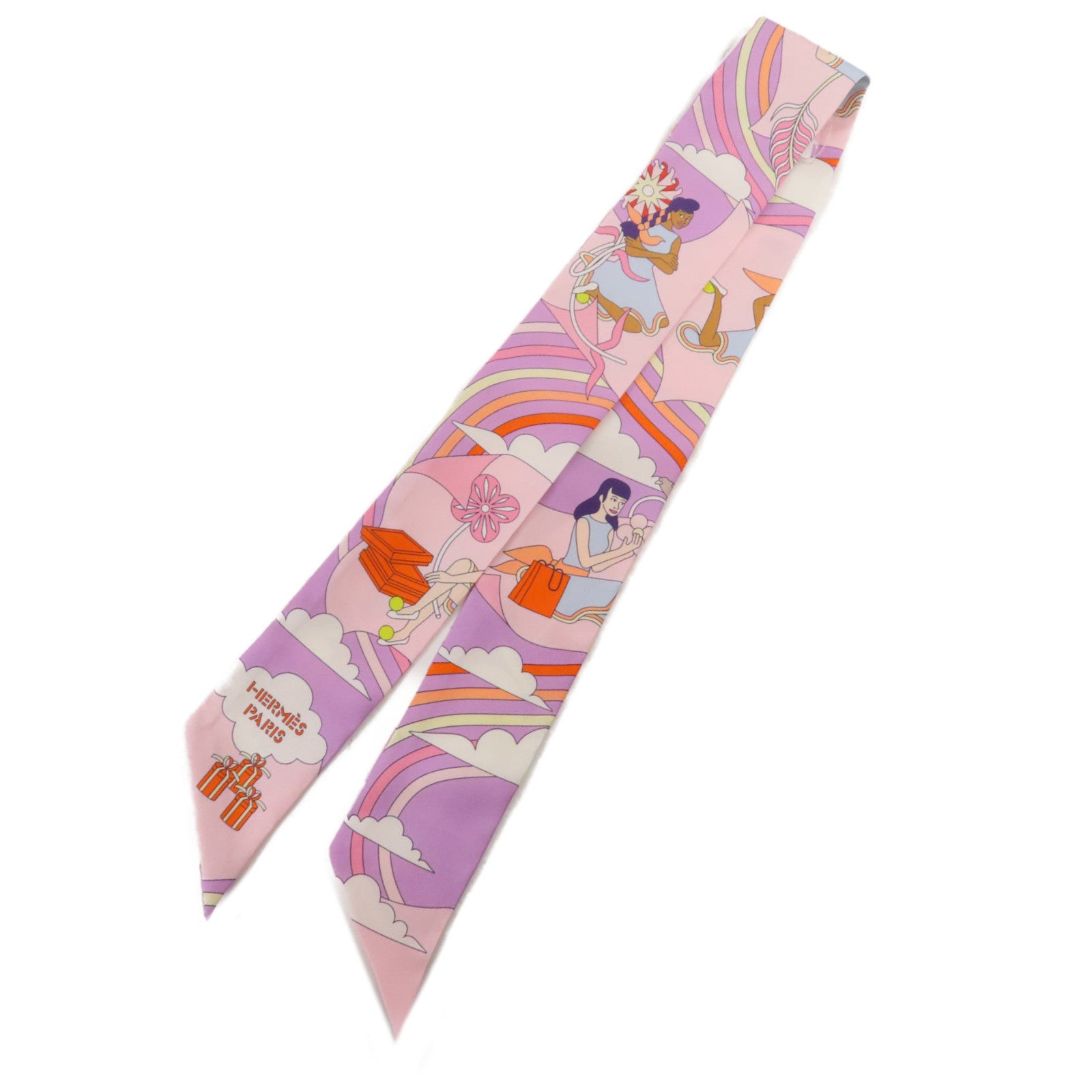 HERMES 絲質Twilly絲巾