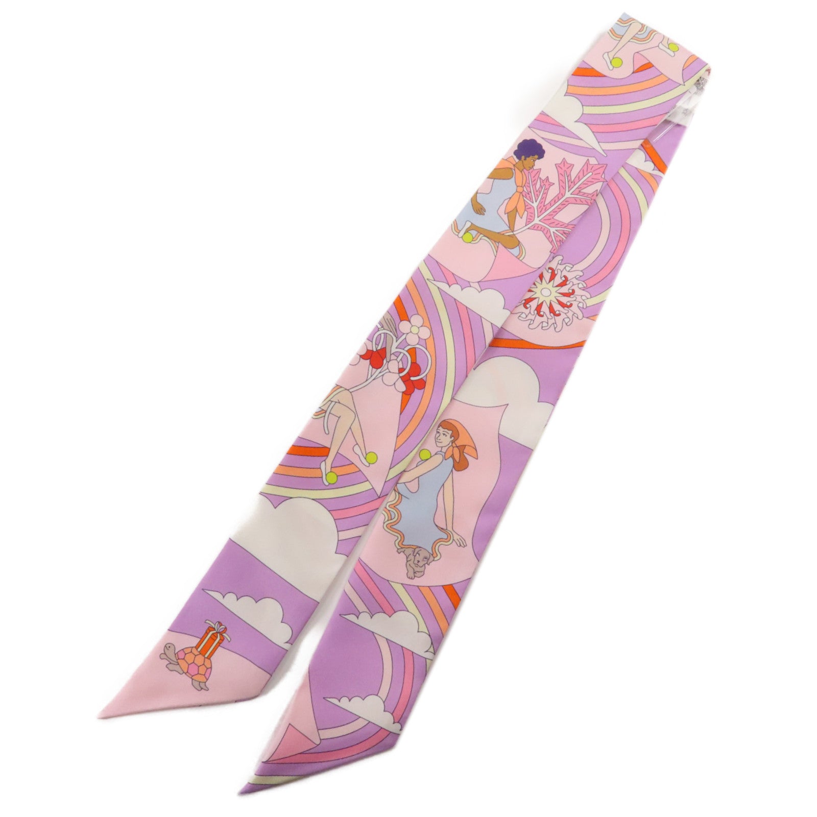 HERMES 絲質Twilly絲巾