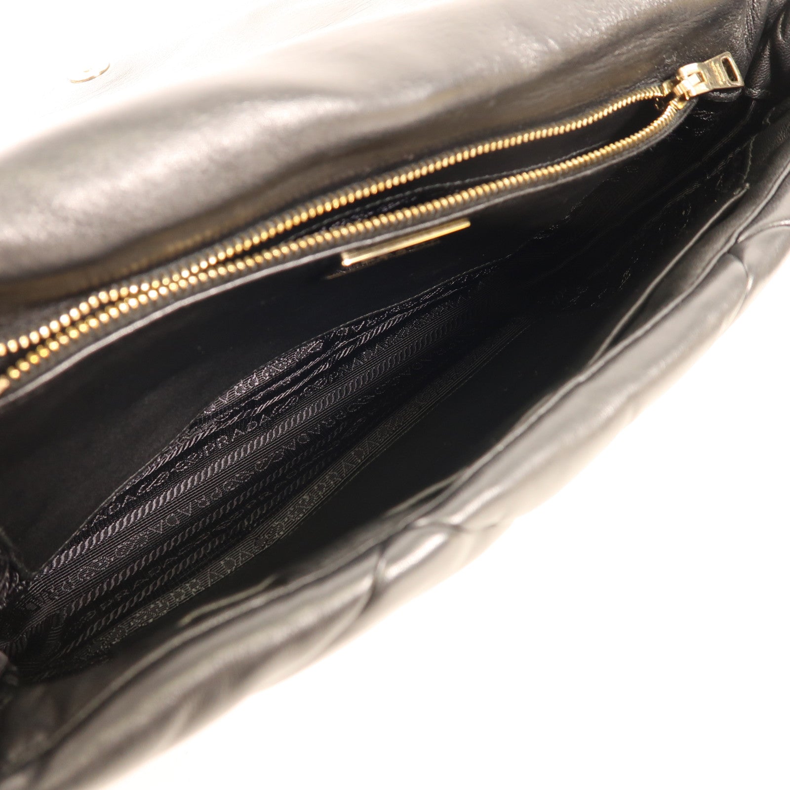 PRADA 羊皮皮革2 Way Shoulder金扣手挽肩背兩用袋