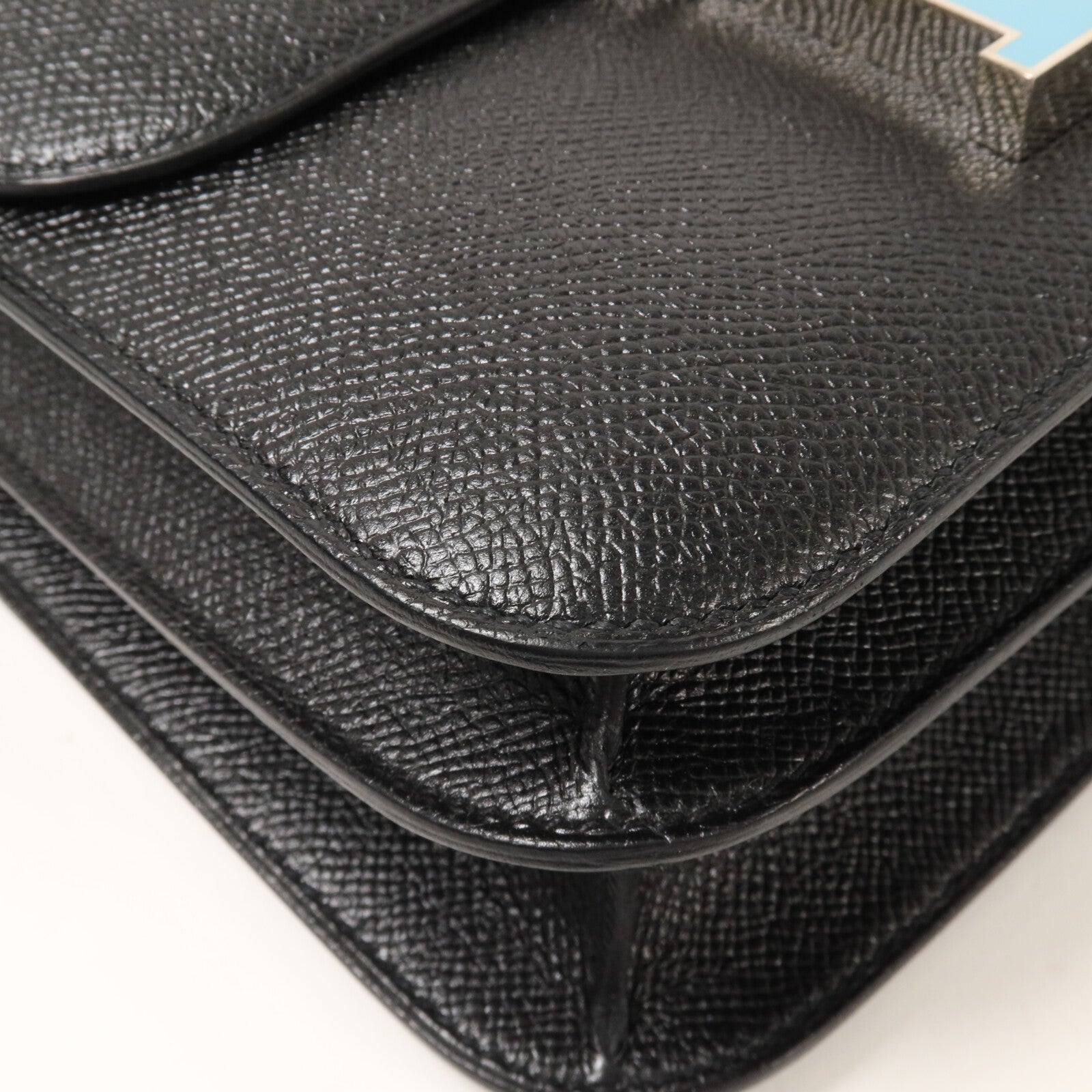 HERMES Epsom皮革皮革Constance 24肩背袋Noir