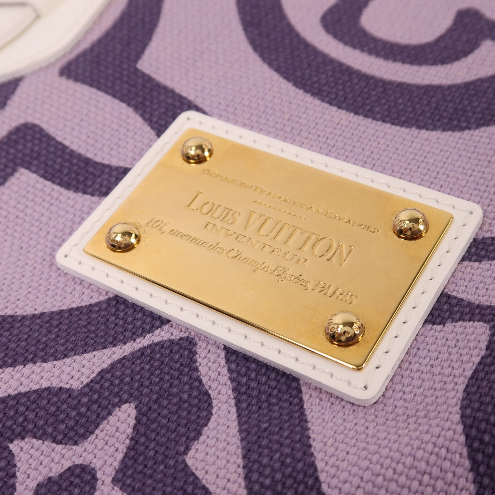 LOUIS VUITTON 帆布Cruise Line Tahitienne GM金扣肩背袋