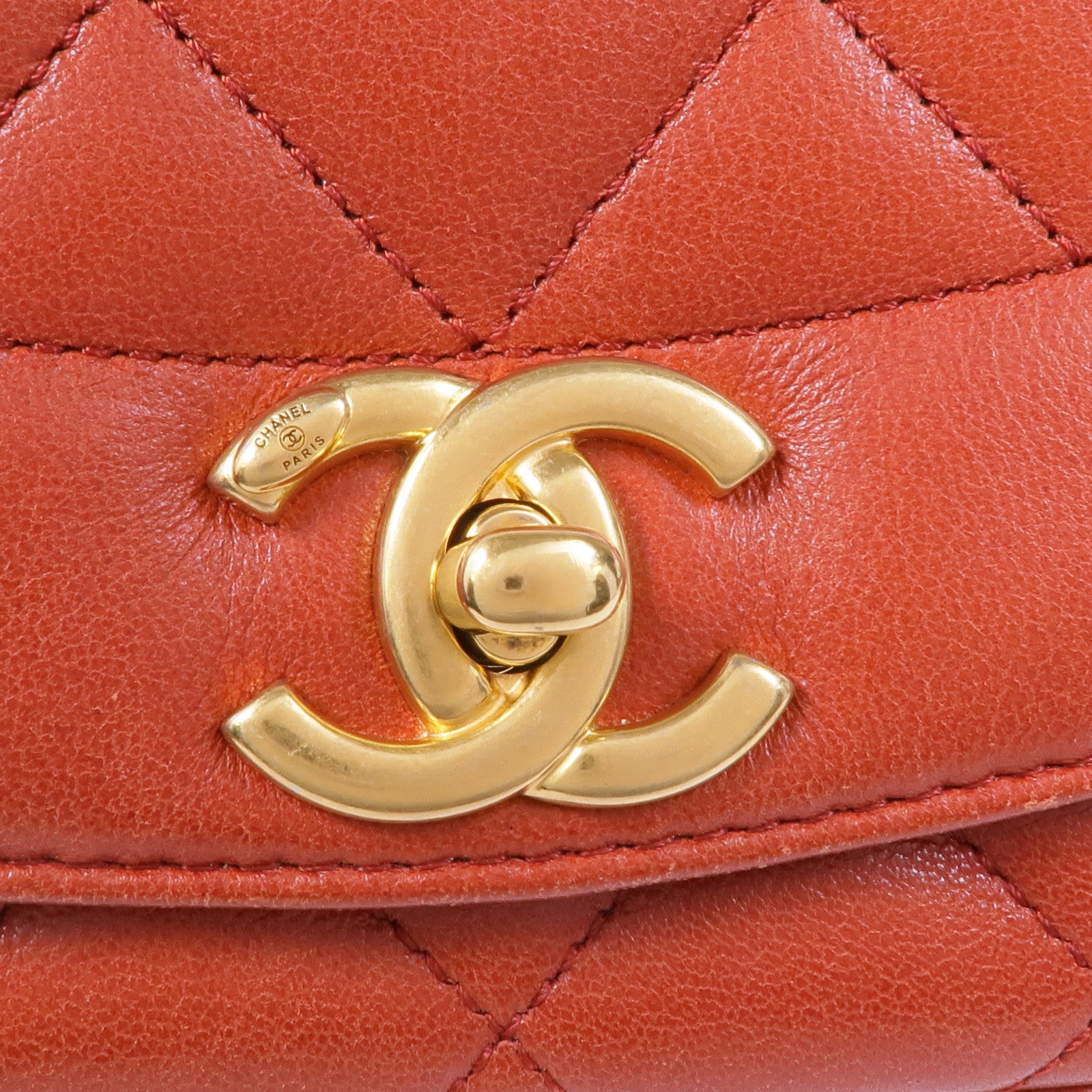 CHANEL 牛皮皮革Chain Shoulder Bag金扣鏈帶肩背袋