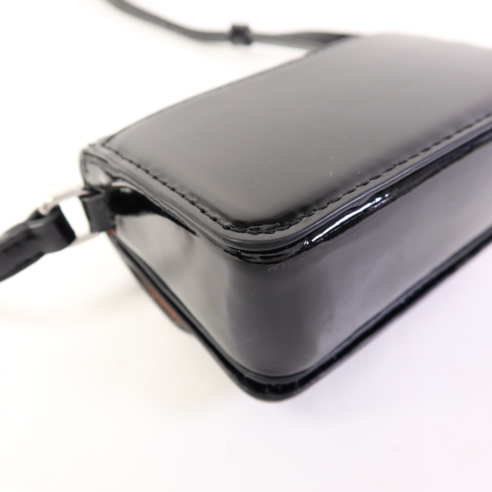 COACH 漆皮皮革Shoulder Bag銀扣肩背袋