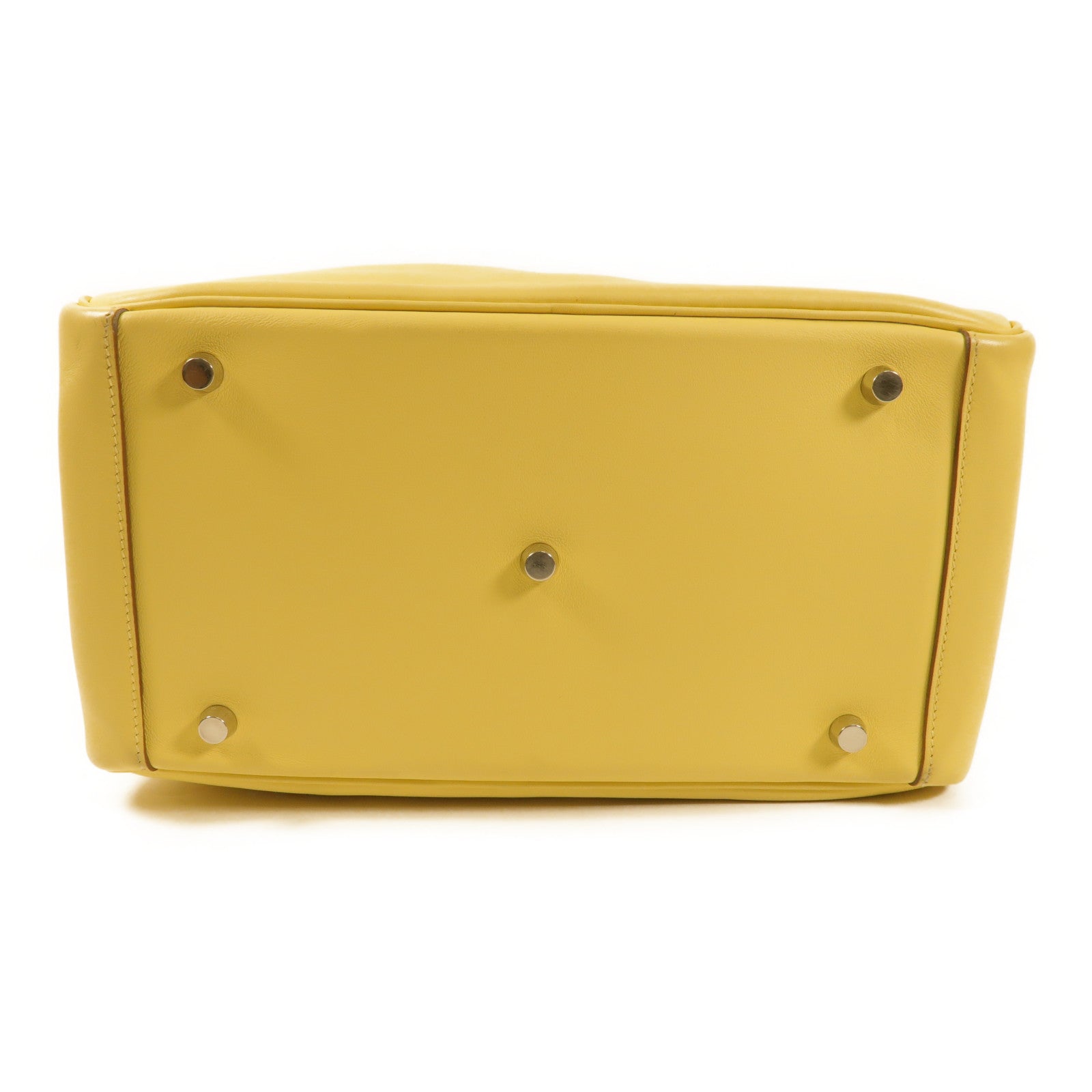 HERMES PHW Lindy 30 2 way Shoulder Bag Swift Leather Jaune Poussin