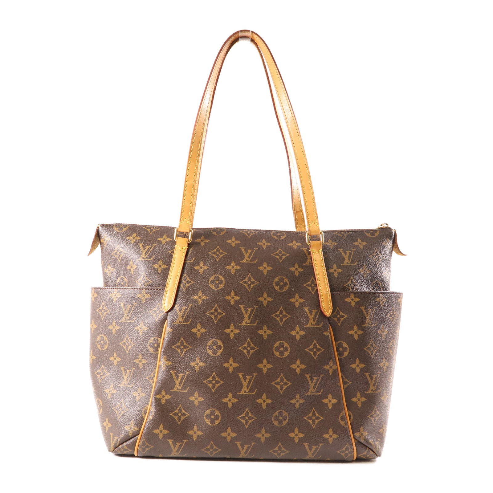 LOUIS VUITTON Monogram Totally MM金扣肩背袋棕色