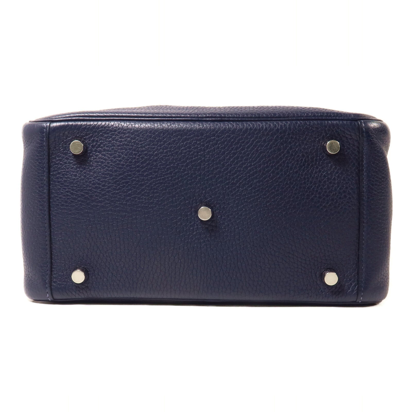 HERMES Clemence皮革Lindy 26手挽肩背兩用袋Bleu Nuit