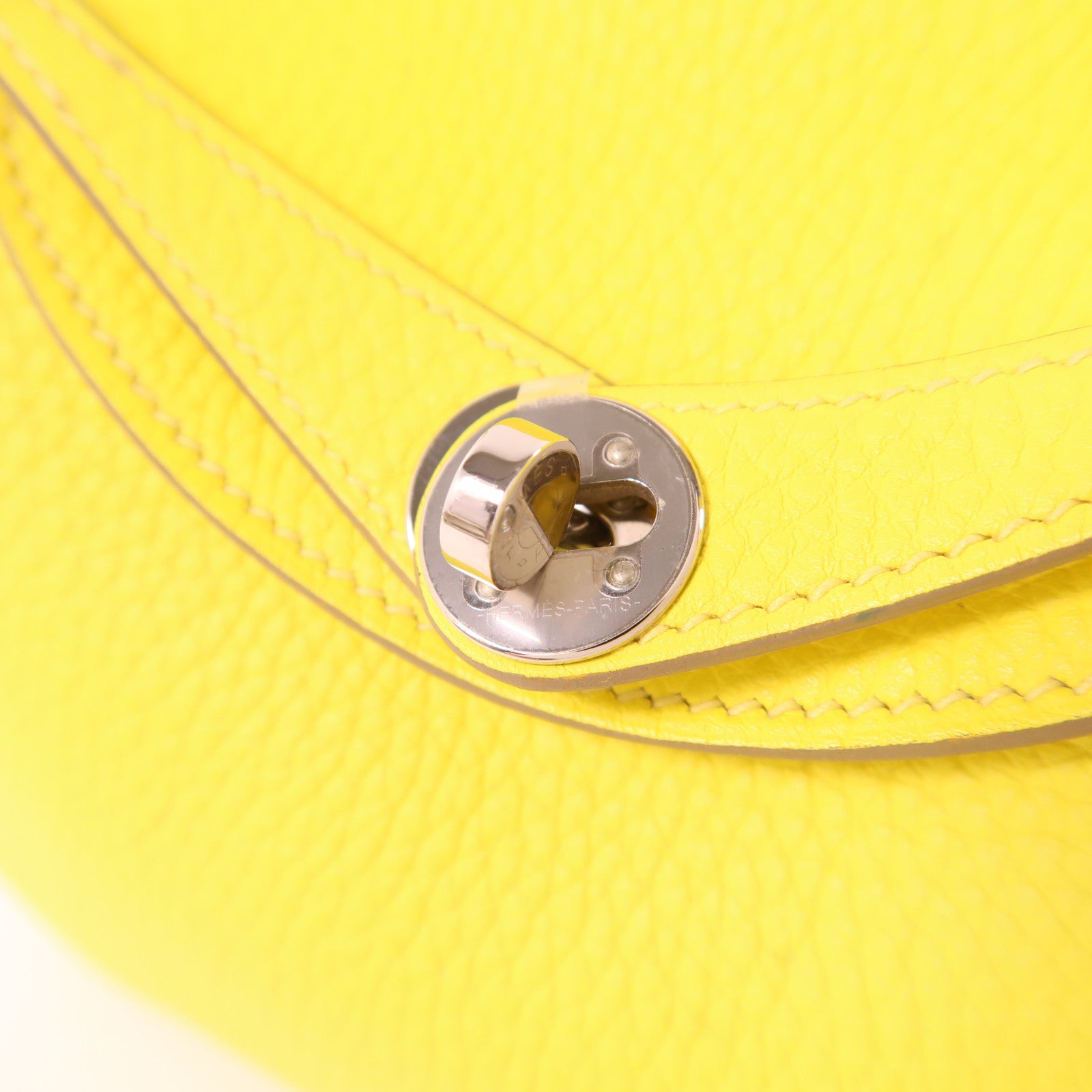 HERMES Clemence皮革Mini Lindy銀扣手挽肩背兩用袋