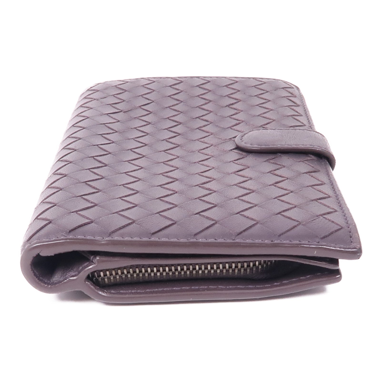 BOTTEGA VENETA 織紋皮革Wallet銀扣錢包