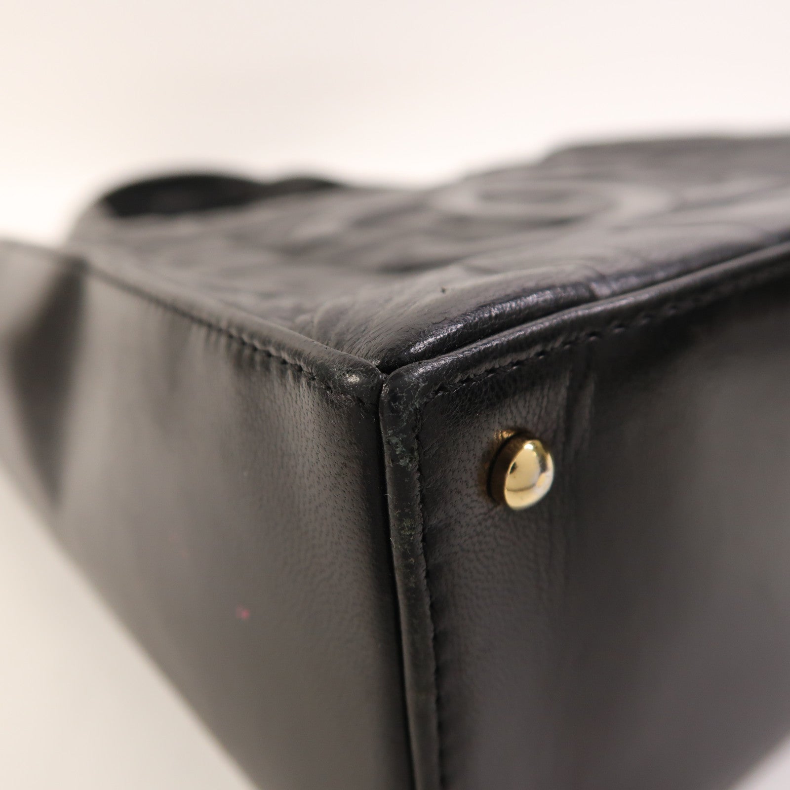 CHANEL 牛皮皮革Vintage Shoulder Bag金扣肩背袋