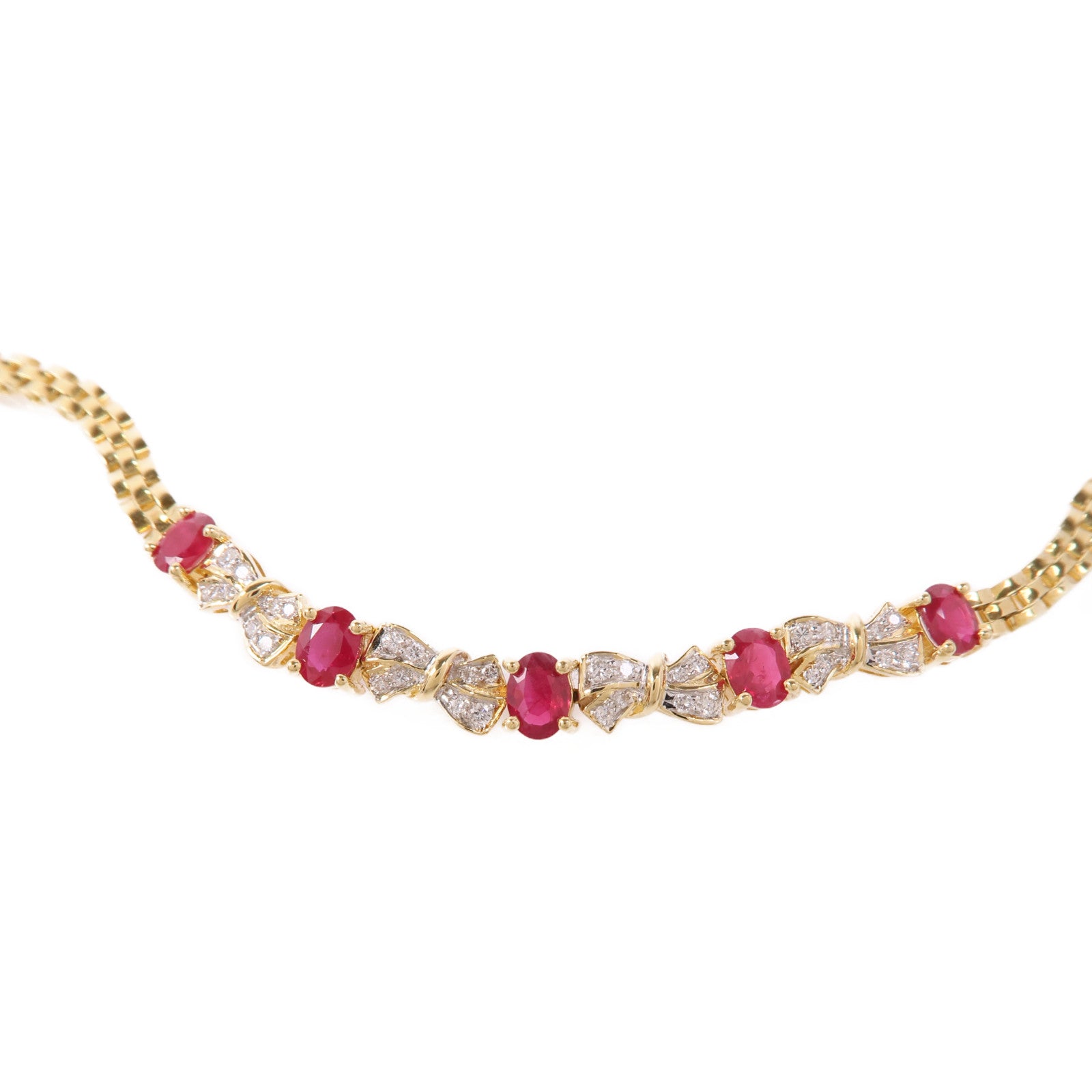 JEWELRY 18K黃金Ruby/Diamond Bracelet紅寶石/鑽石手鏈
