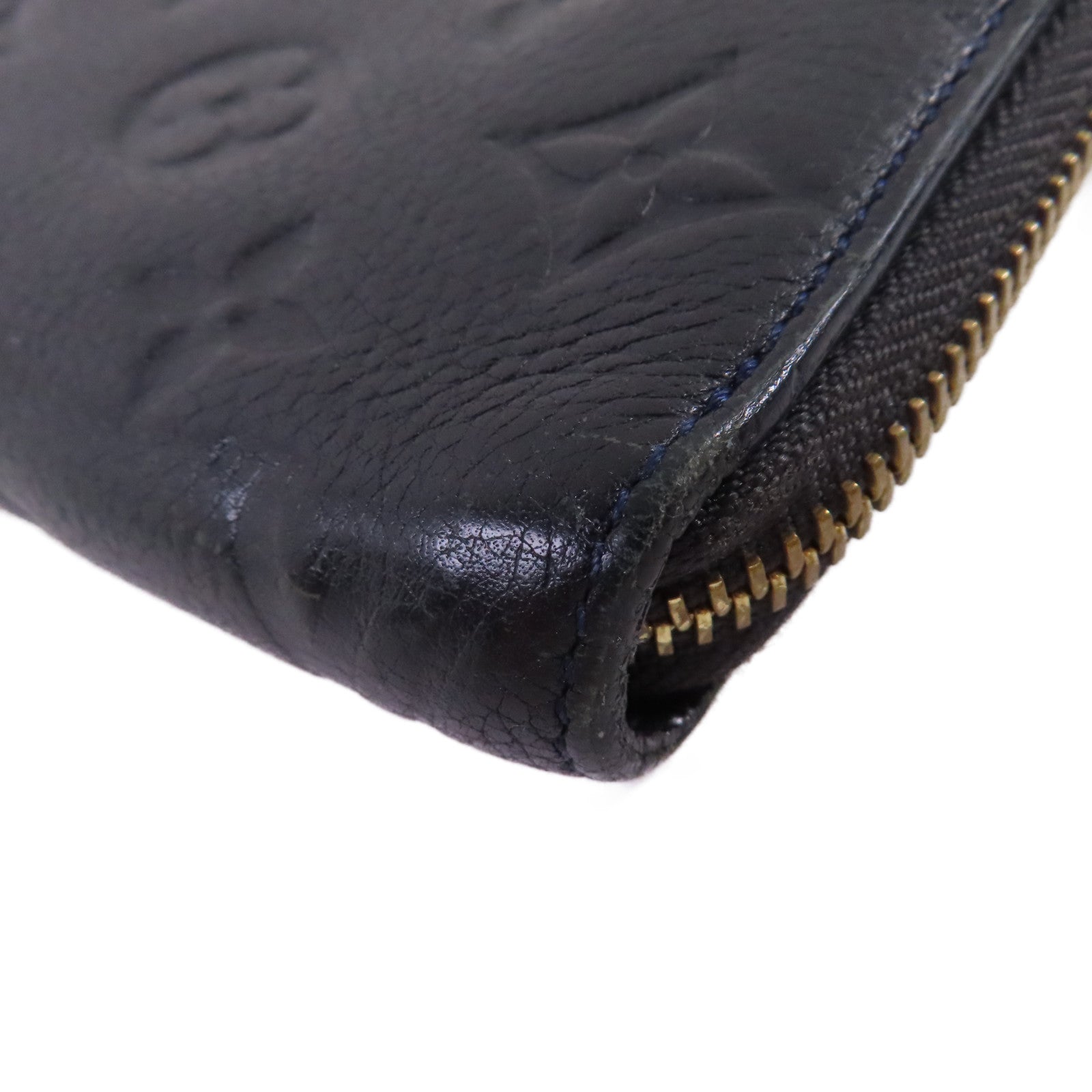 LOUIS VUITTON Monogram Empreinte Zipper Long Wallet金扣拉鏈長錢包黑色