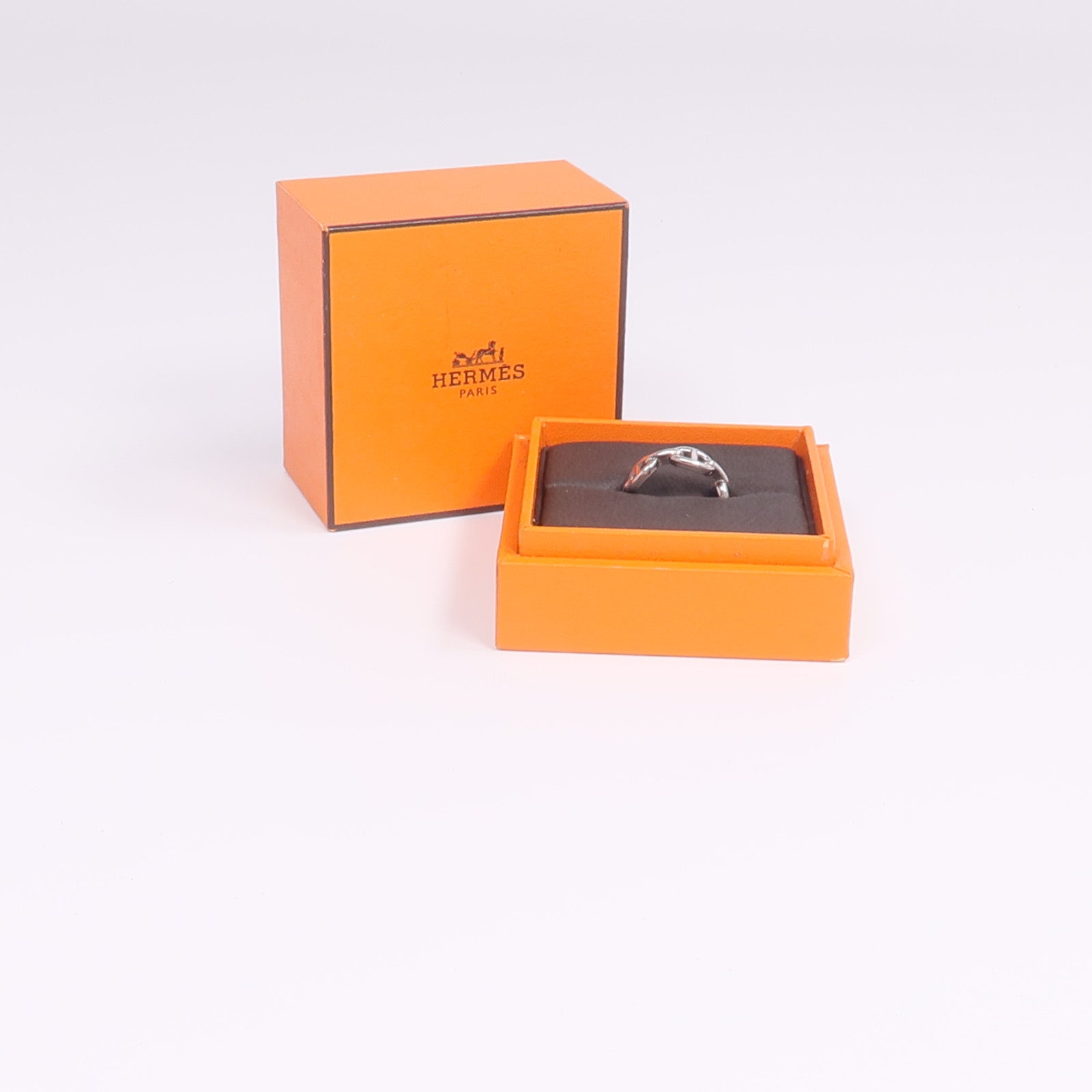 HERMES 925純銀Chaine d'ancre Ring戒指Hermes#50/US#5.25