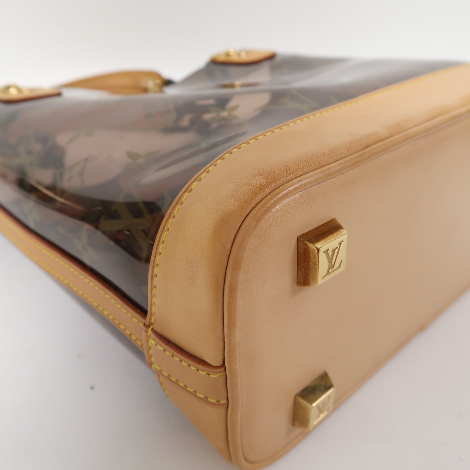 LOUIS VUITTON Monogram Vinyl Cabas Ambre PM金扣肩背袋啡色