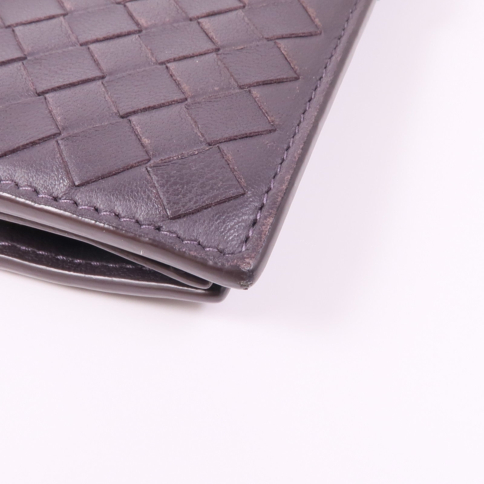 BOTTEGA VENETA 織紋皮革Wallet銀扣錢包