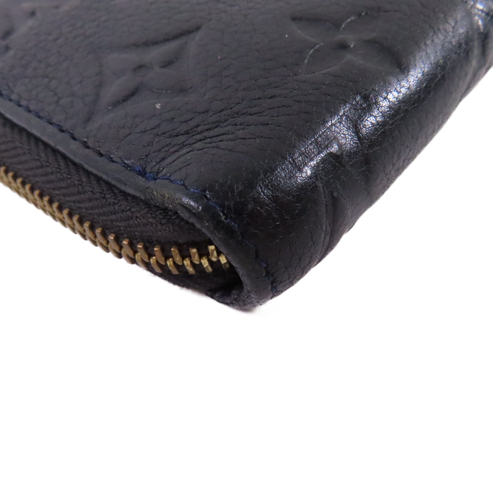 LOUIS VUITTON Monogram Empreinte Zipper Long Wallet金扣拉鏈長錢包黑色