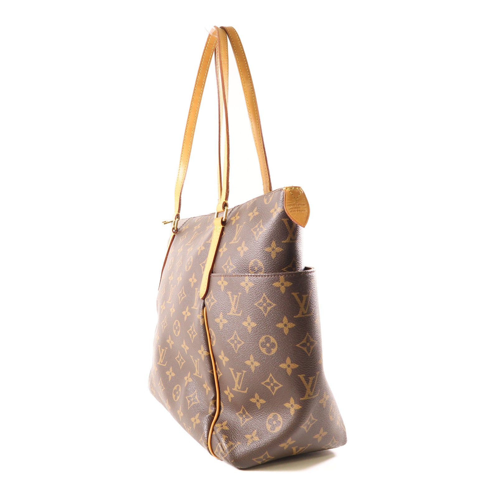 LOUIS VUITTON Monogram Totally MM金扣肩背袋棕色
