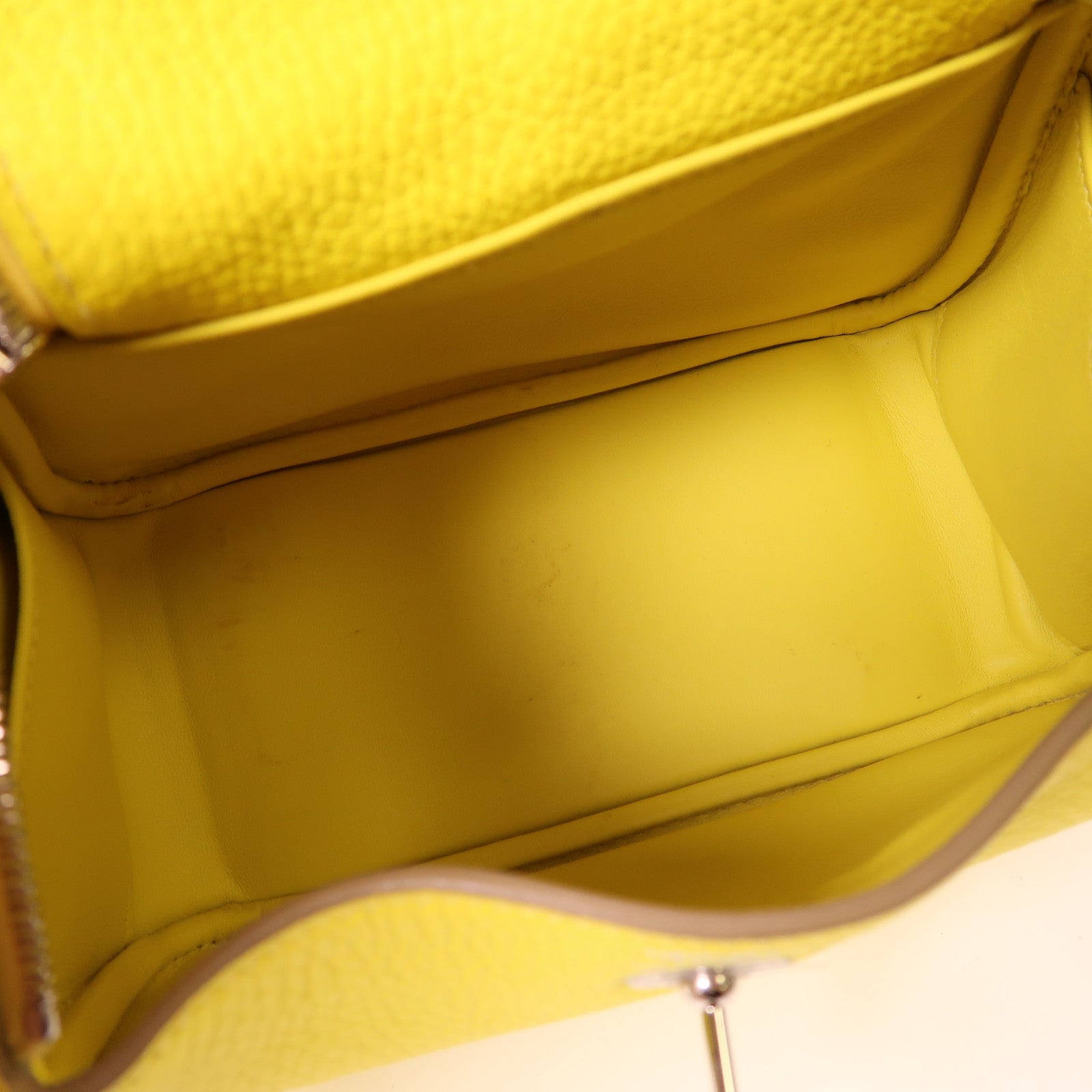 HERMES Clemence皮革Mini Lindy銀扣手挽肩背兩用袋