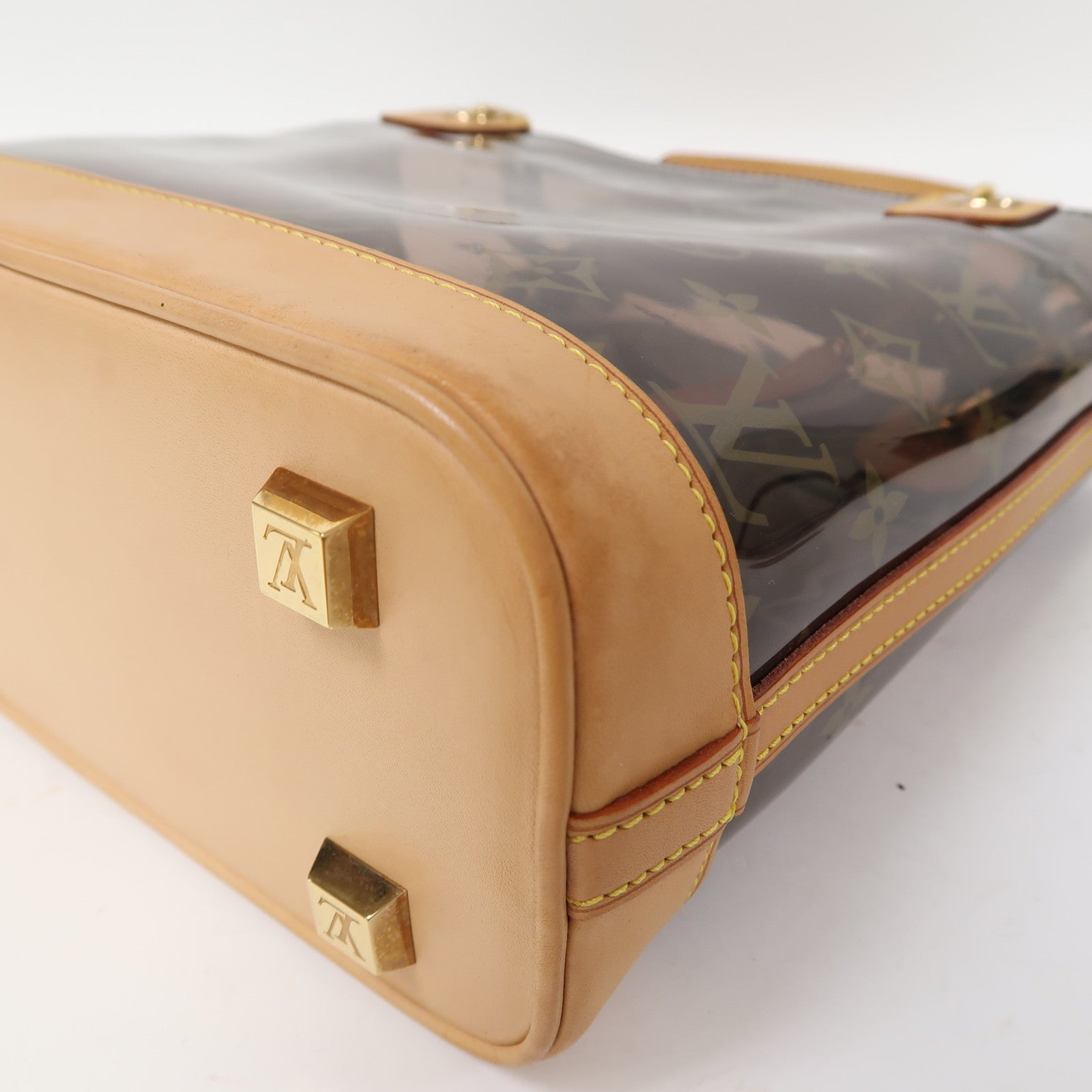 LOUIS VUITTON Monogram Vinyl Cabas Ambre PM金扣肩背袋啡色